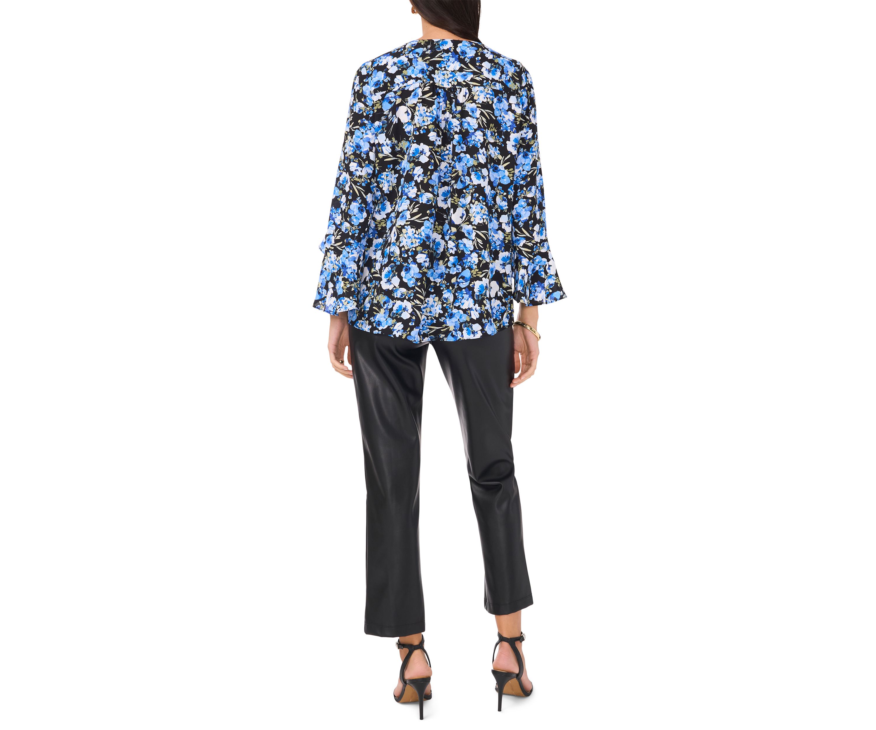 Womens Long Sleeve Cross Front Blouse