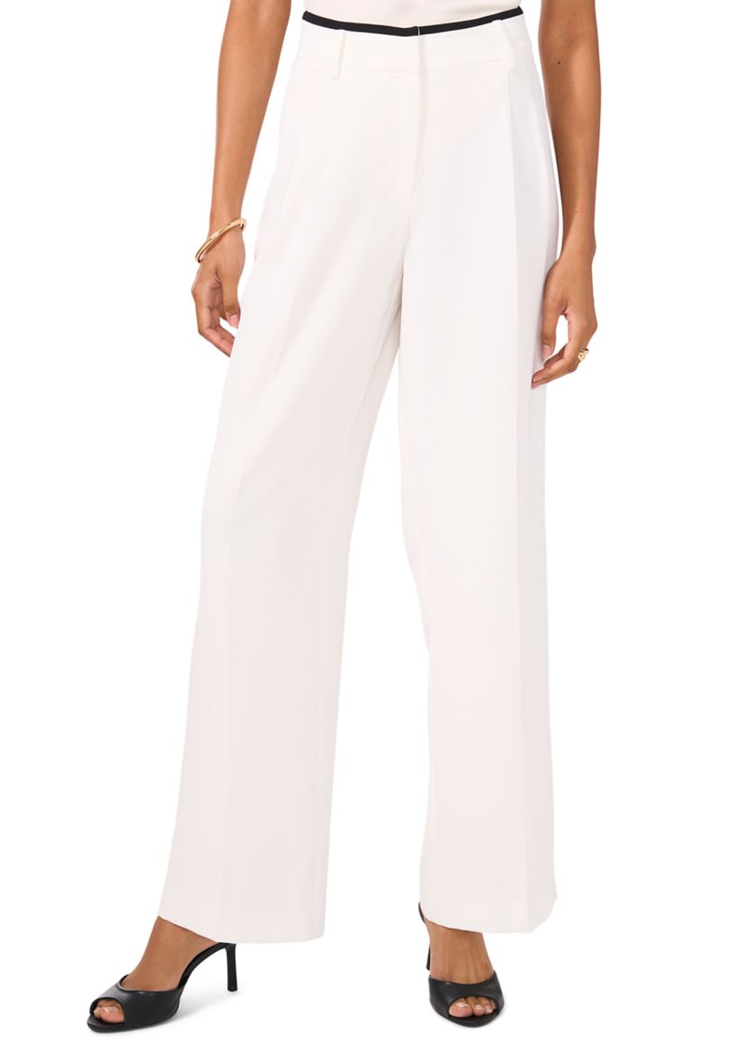 Womens Wide Leg Side Stripe Trouser Pants