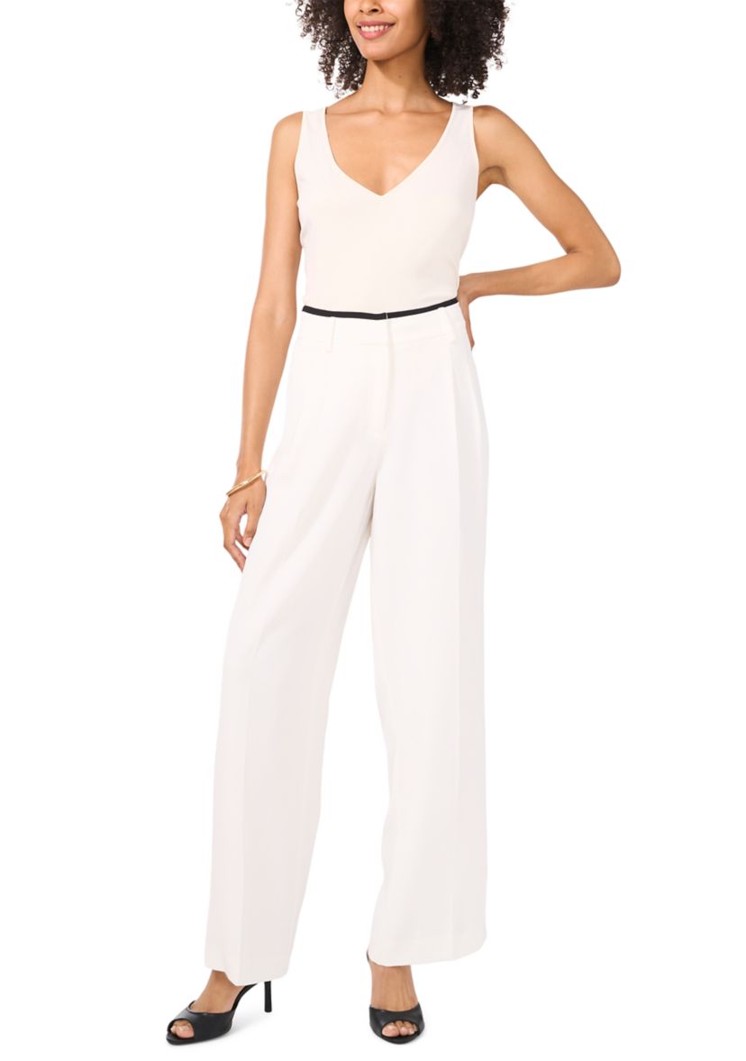 Womens Wide Leg Side Stripe Trouser Pants