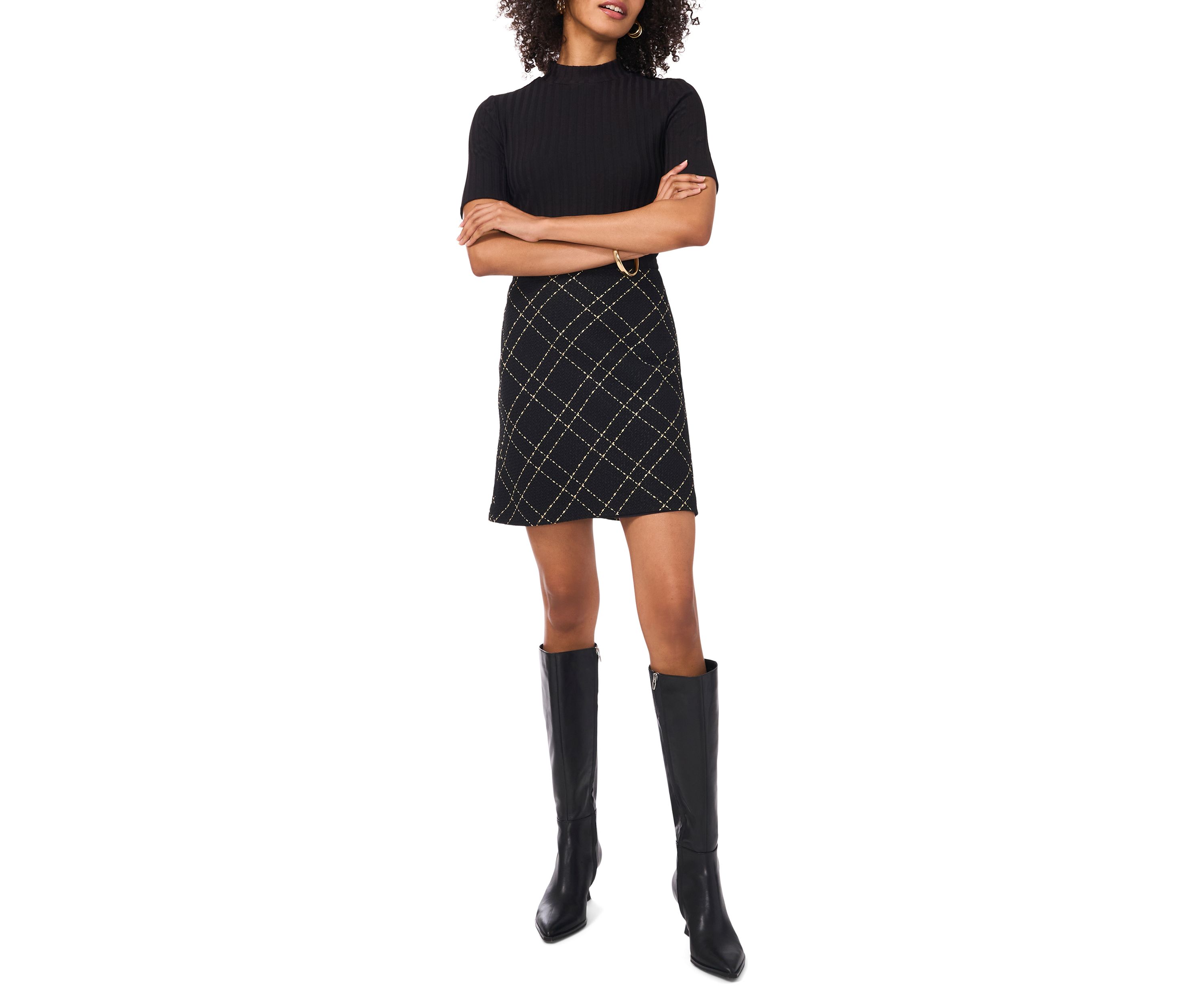 Womens Tweed Short Skirt