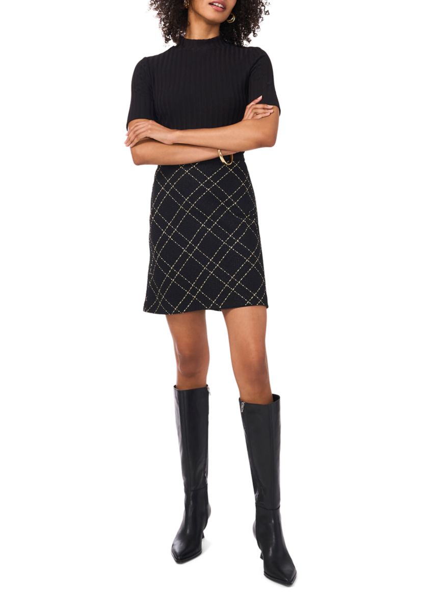 Womens Tweed Short Skirt