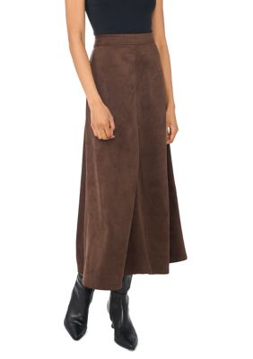 Vince Camuto Women's A-Line Vegan Suede Skirt, XL