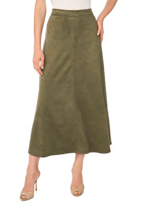 Vince Camuto Women's A-Line Vegan Suede Skirt, Large
