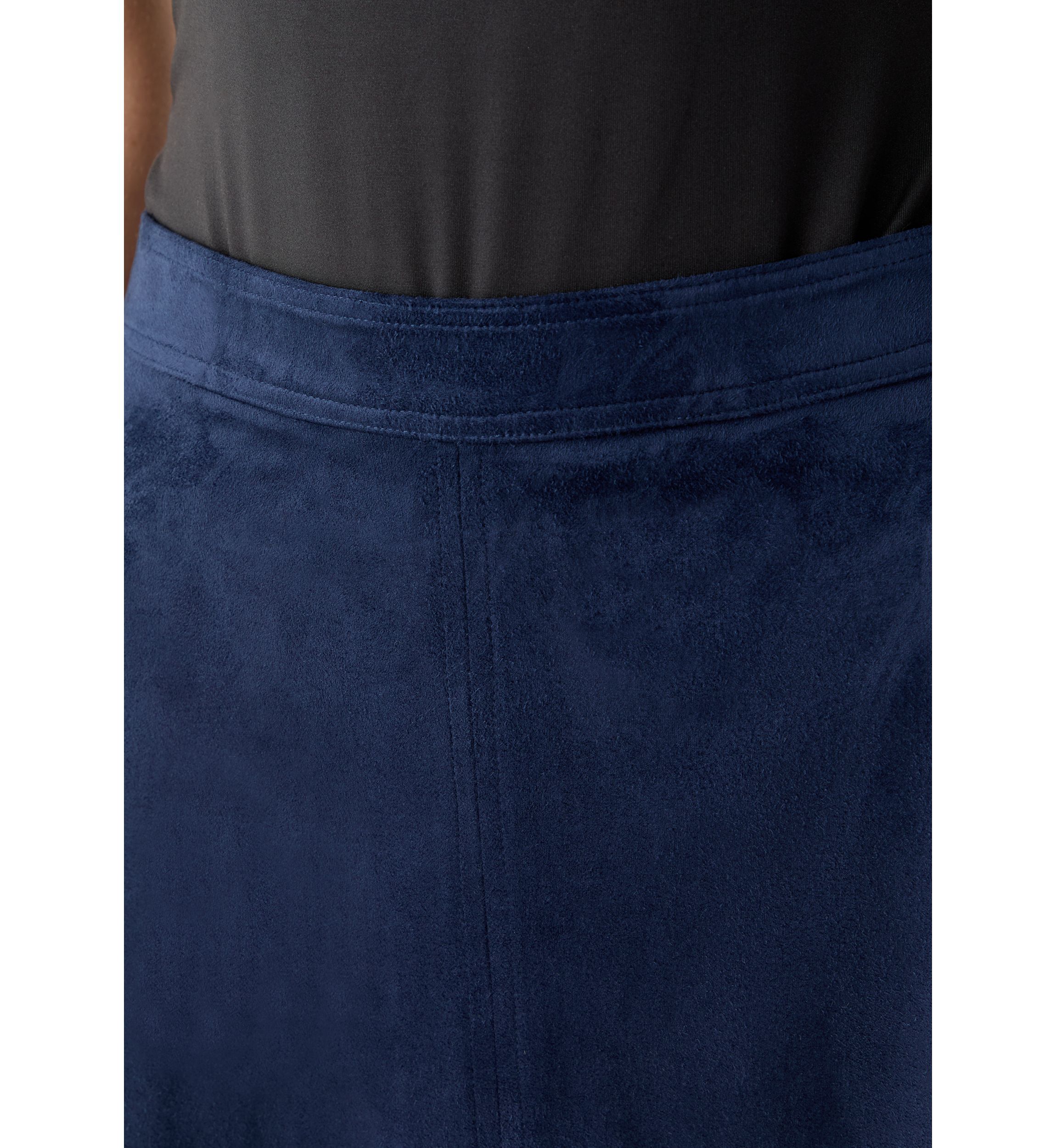 Womens A-Line Vegan Suede Skirt