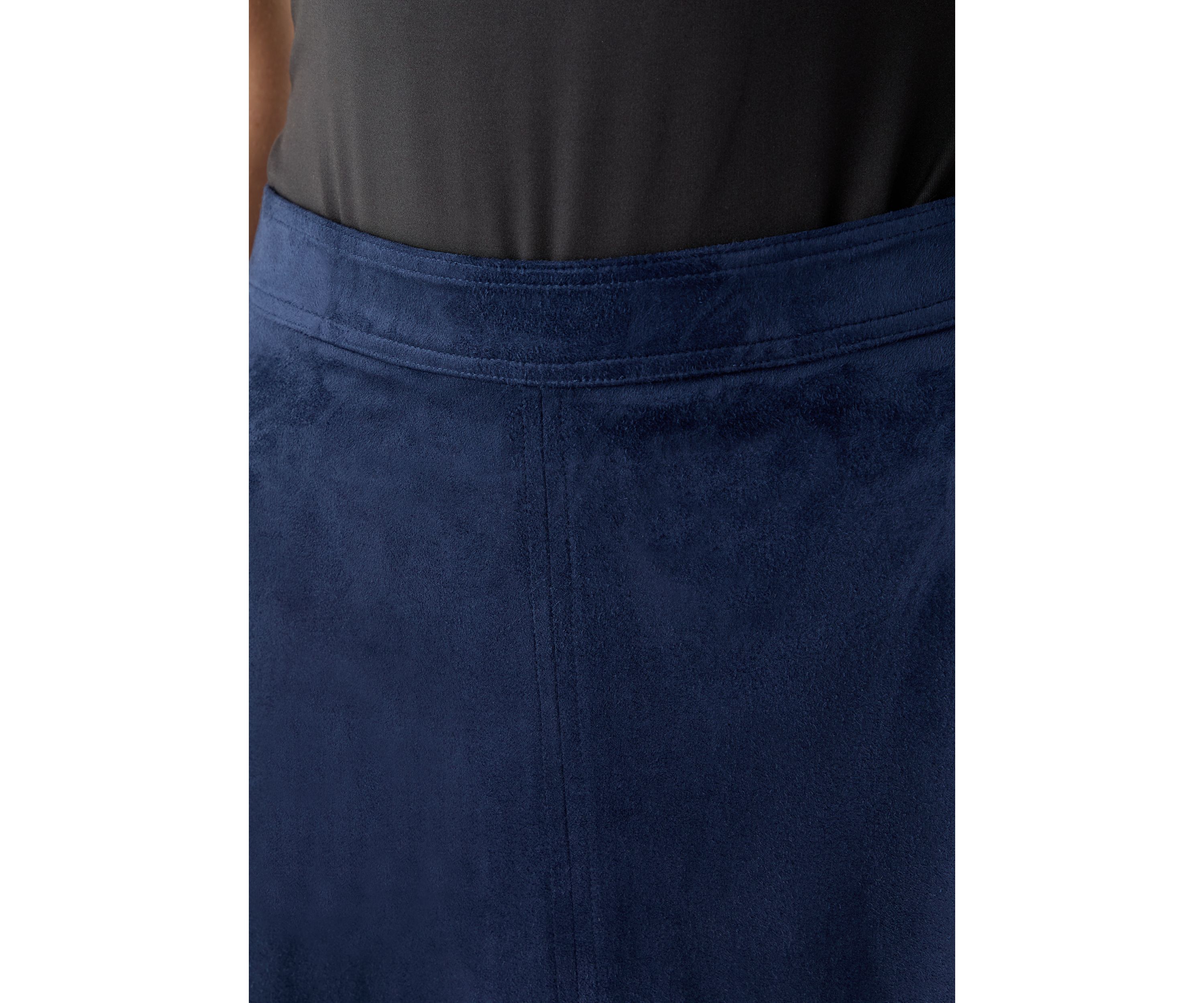 Womens A-Line Vegan Suede Skirt