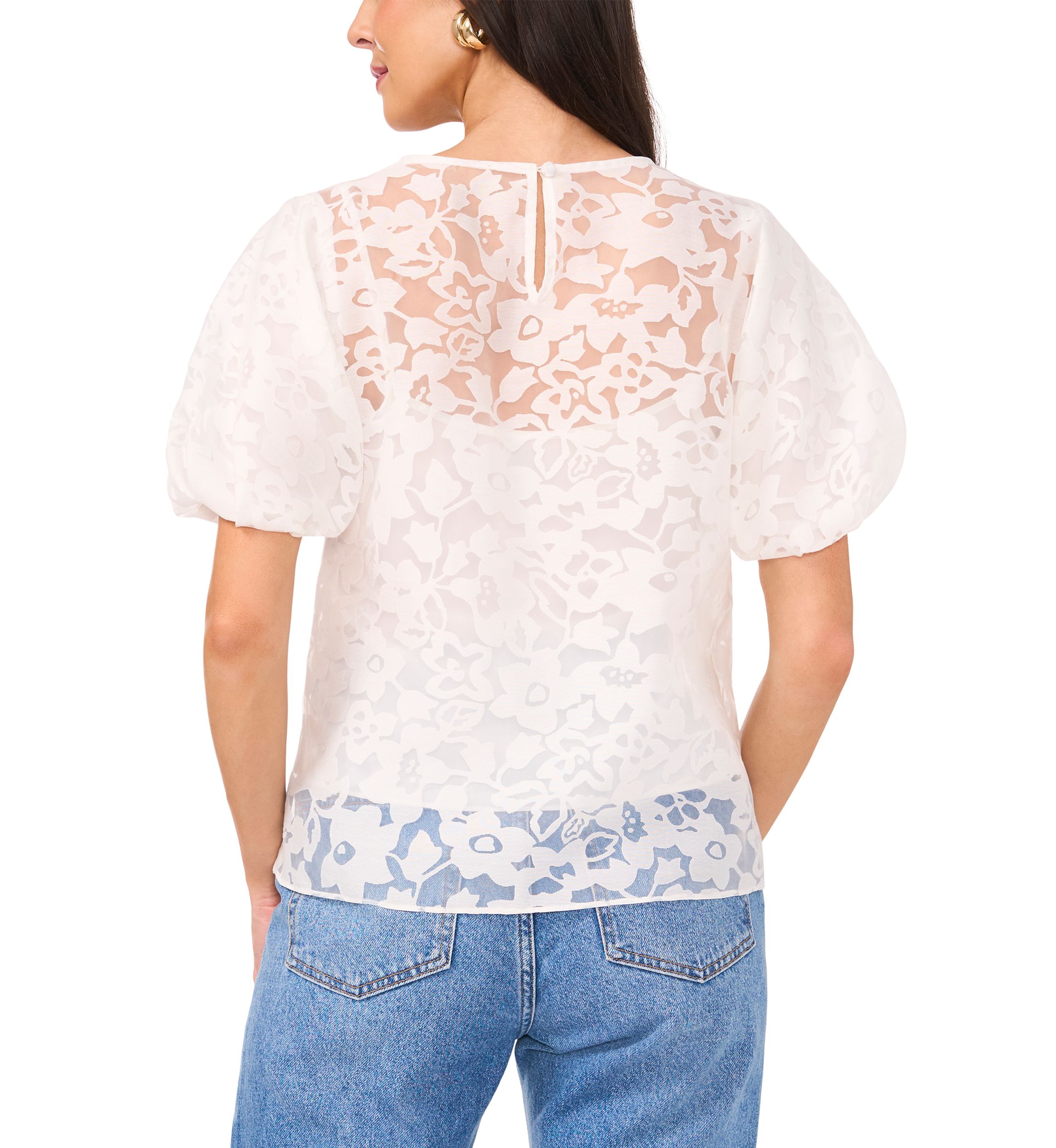 Womens Short Sleeve Lace Blouse