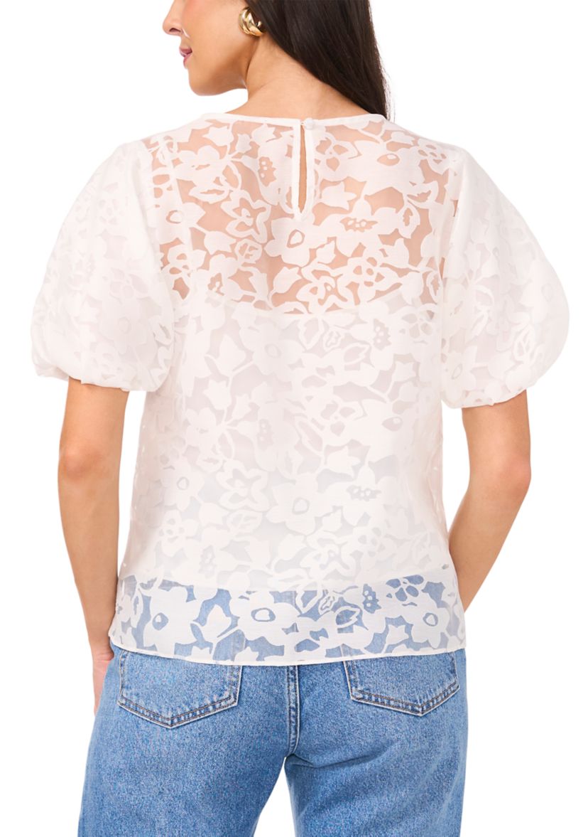 Womens Short Sleeve Lace Blouse