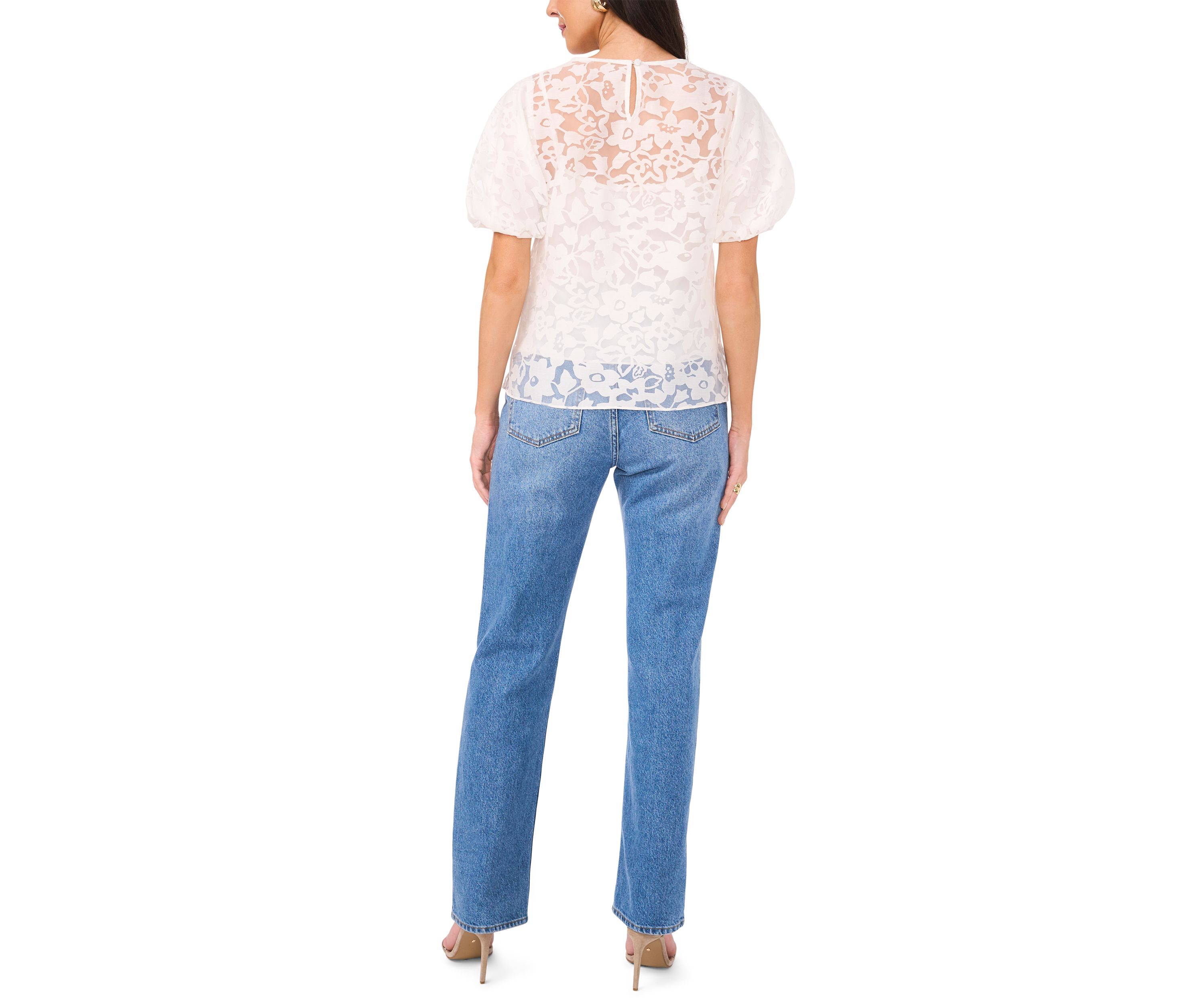 Womens Short Sleeve Lace Blouse