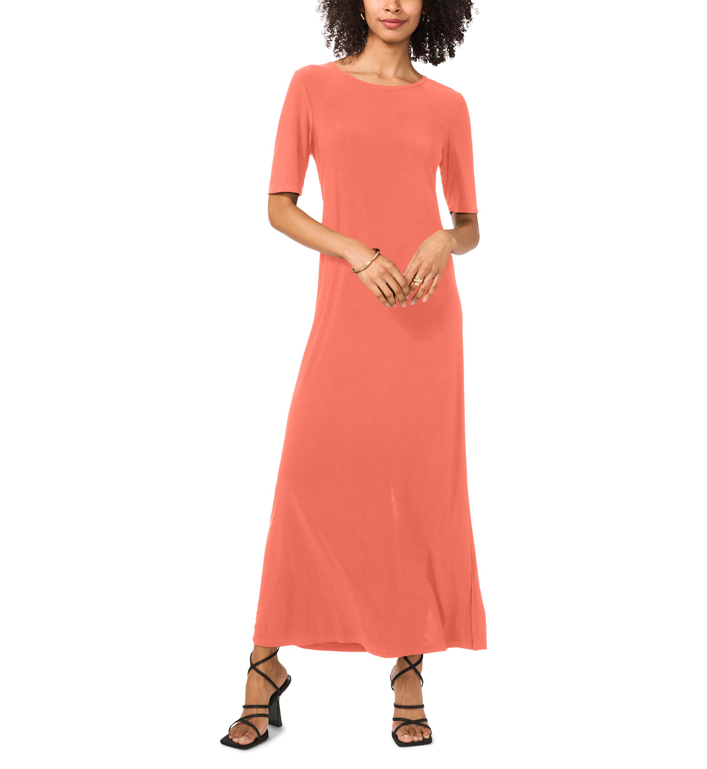 Womens Solid Midi Dress