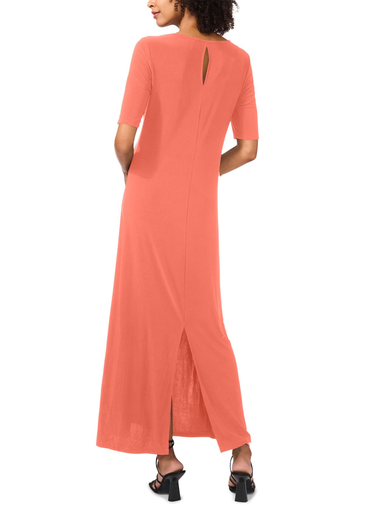 Womens Solid Midi Dress