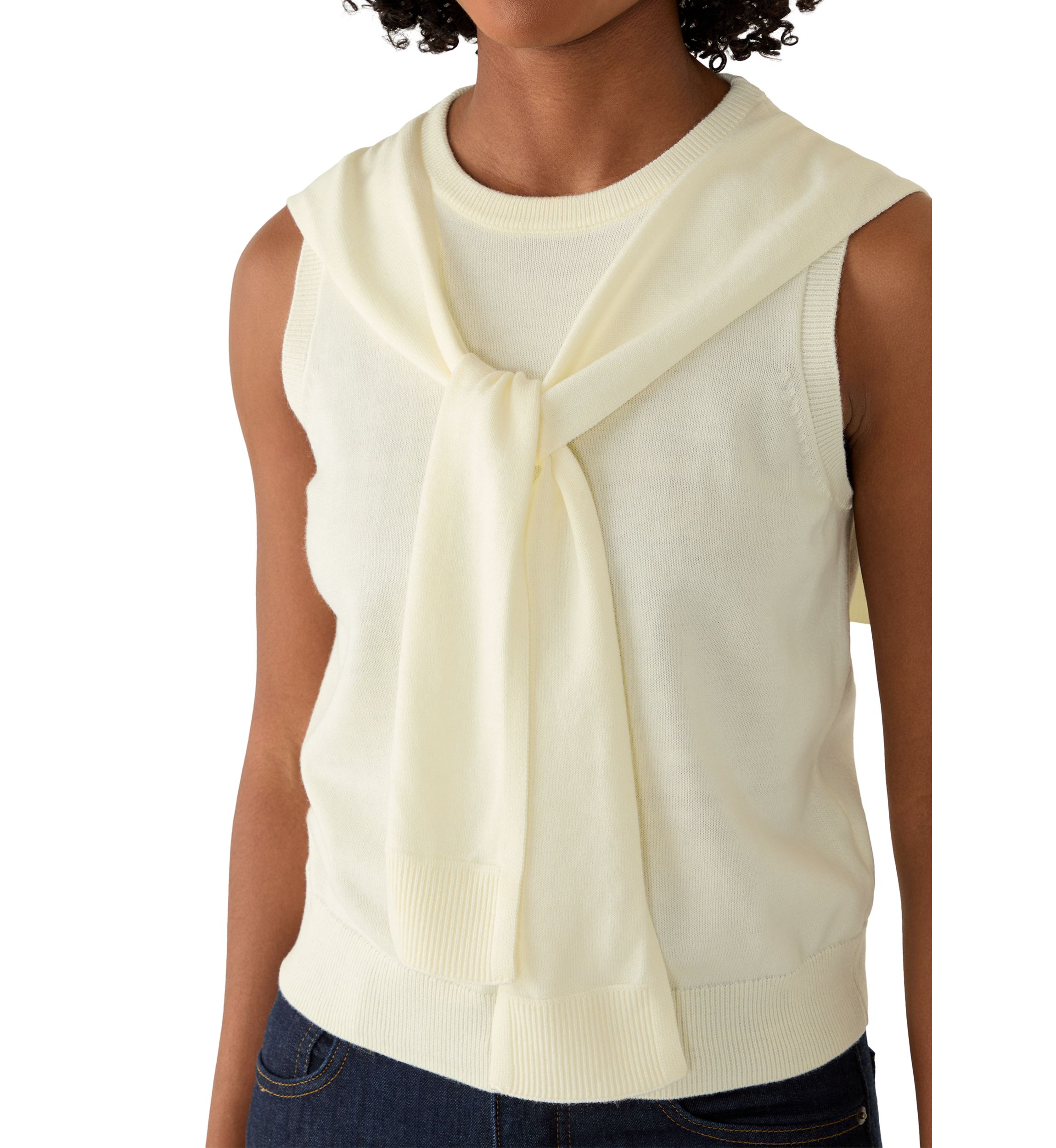 Vince Camuto Women's Sleeveless Cardigan Twofer Top | Belk