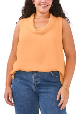 Vince Camuto Women's Plus Size Luxe Blouse, Orange, 3X