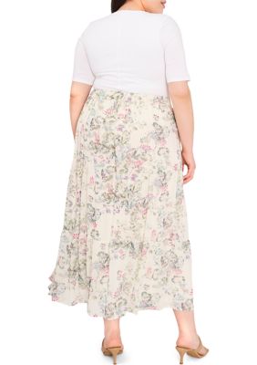 Plus Tiered Ruffle Dandelion Skirt