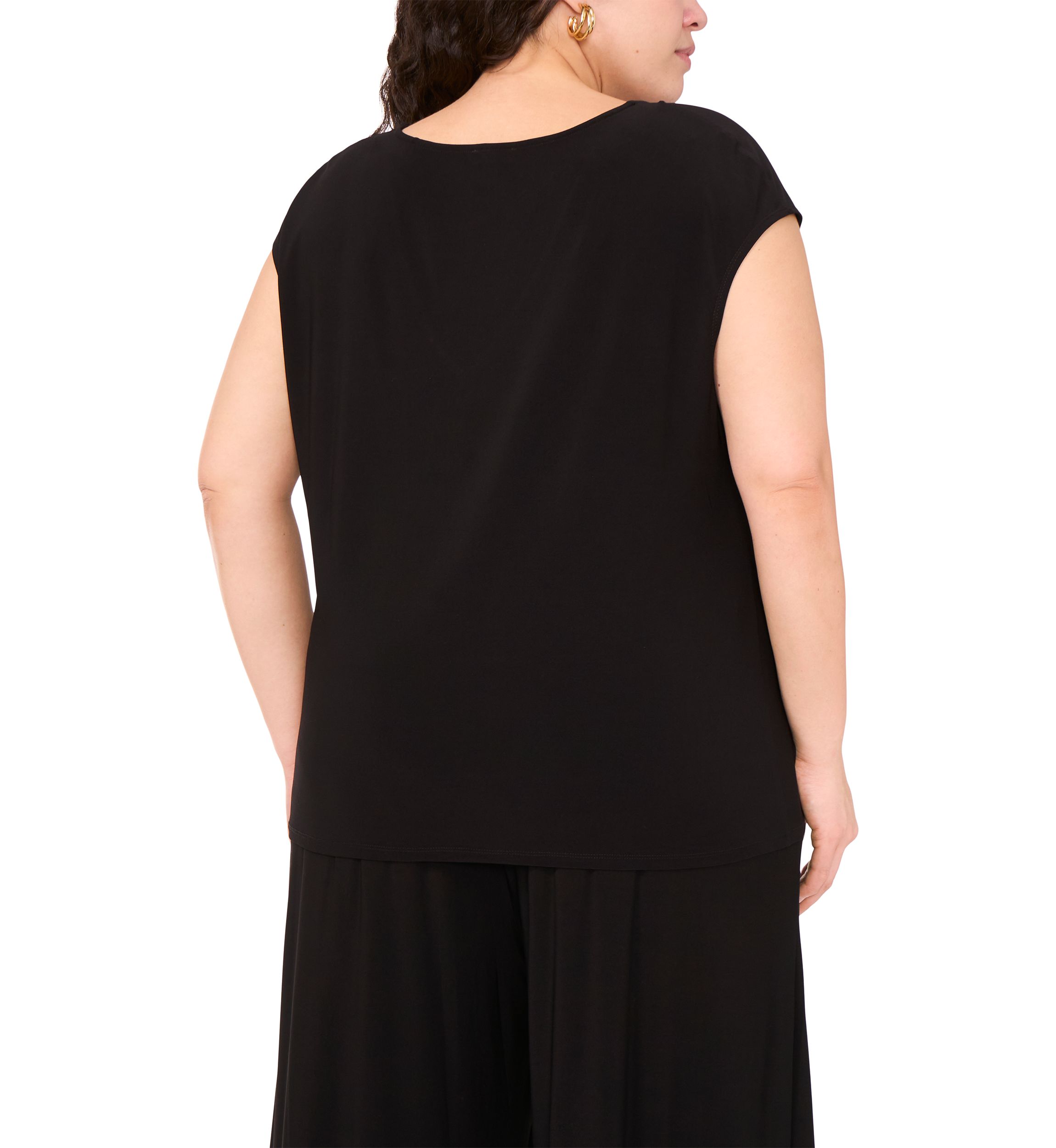 Womens Short Sleeve V-Neck Top 