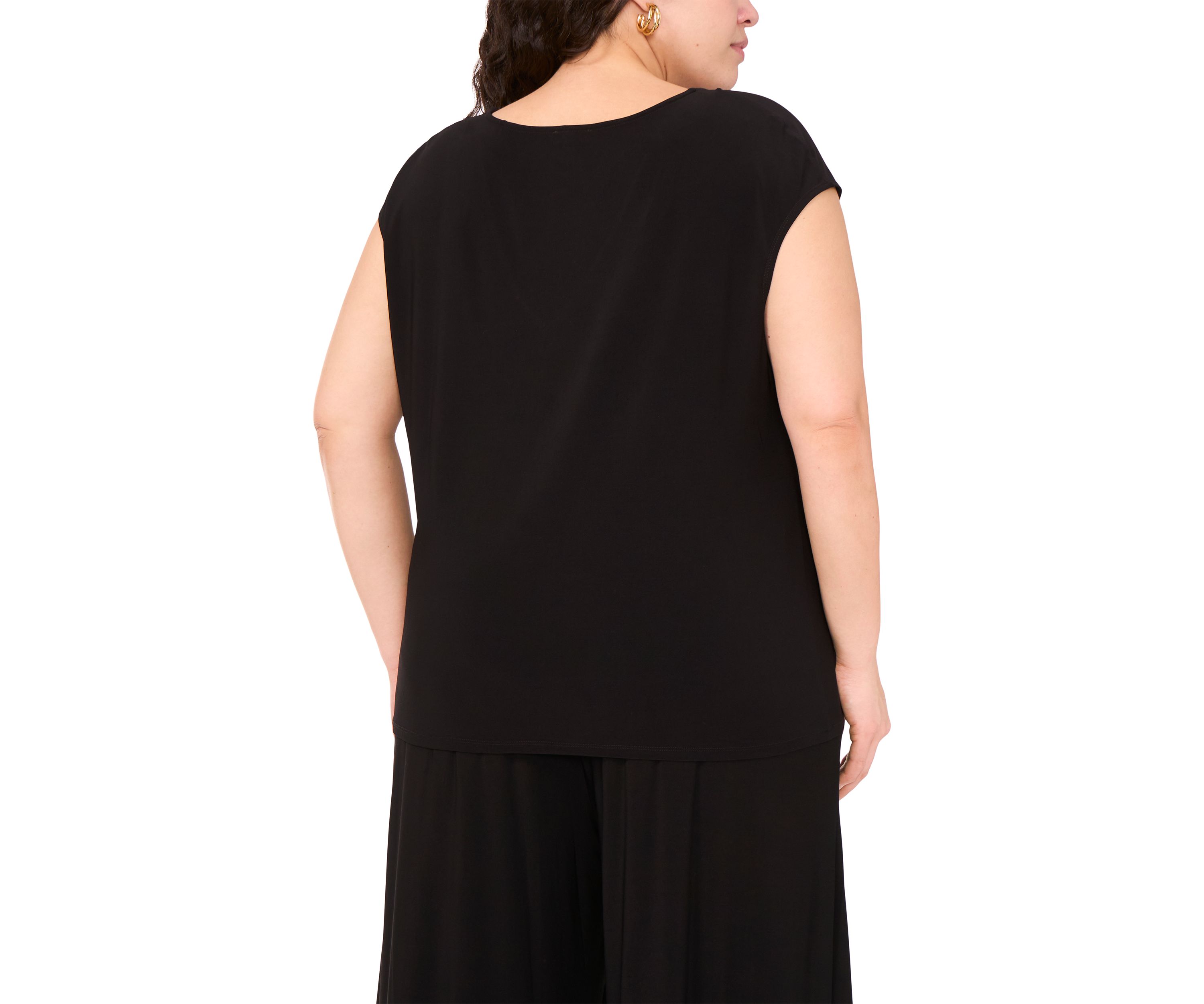 Womens Short Sleeve V-Neck Top 