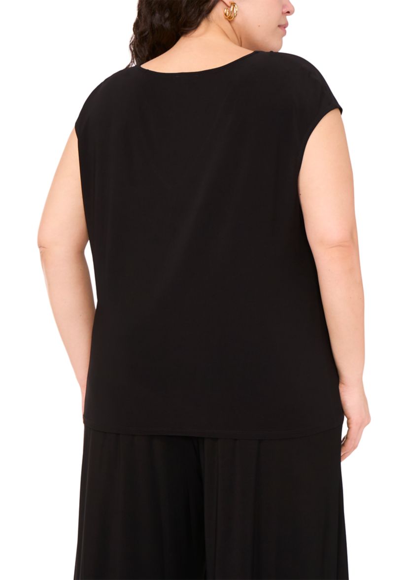 Womens Short Sleeve V-Neck Top 
