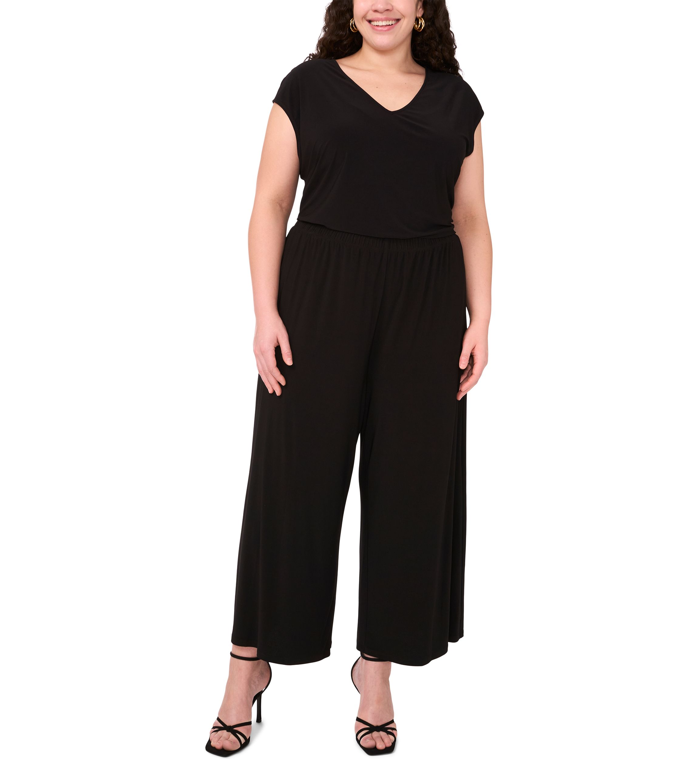 Womens Short Sleeve V-Neck Top 