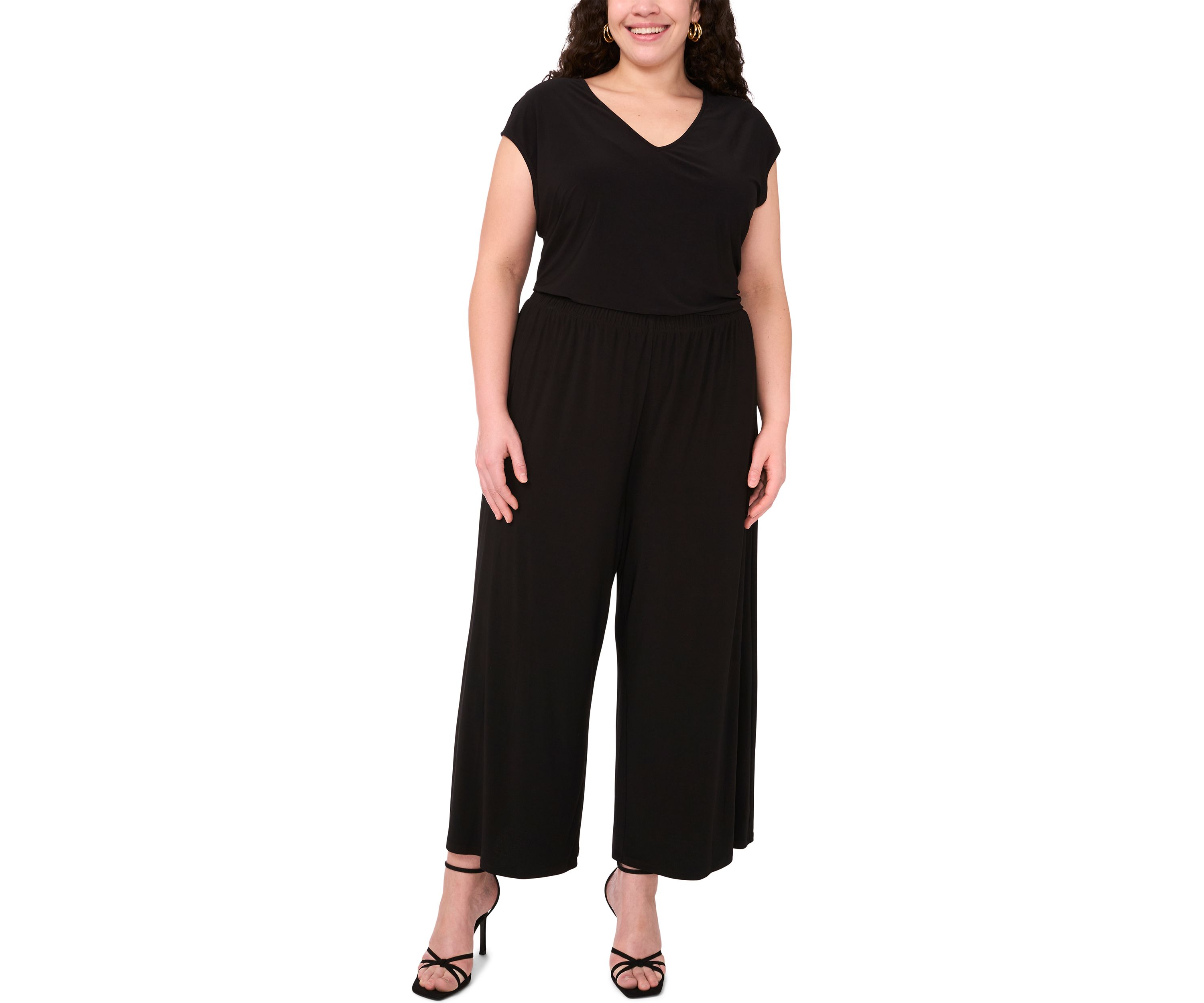 Womens Short Sleeve V-Neck Top 
