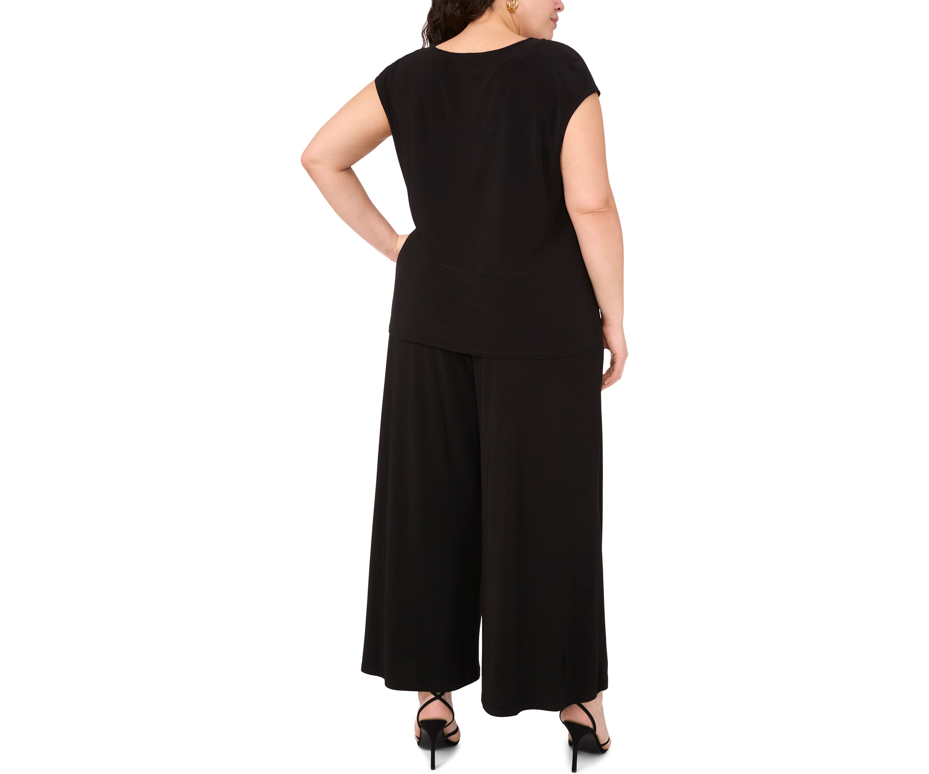 Womens Short Sleeve V-Neck Top 