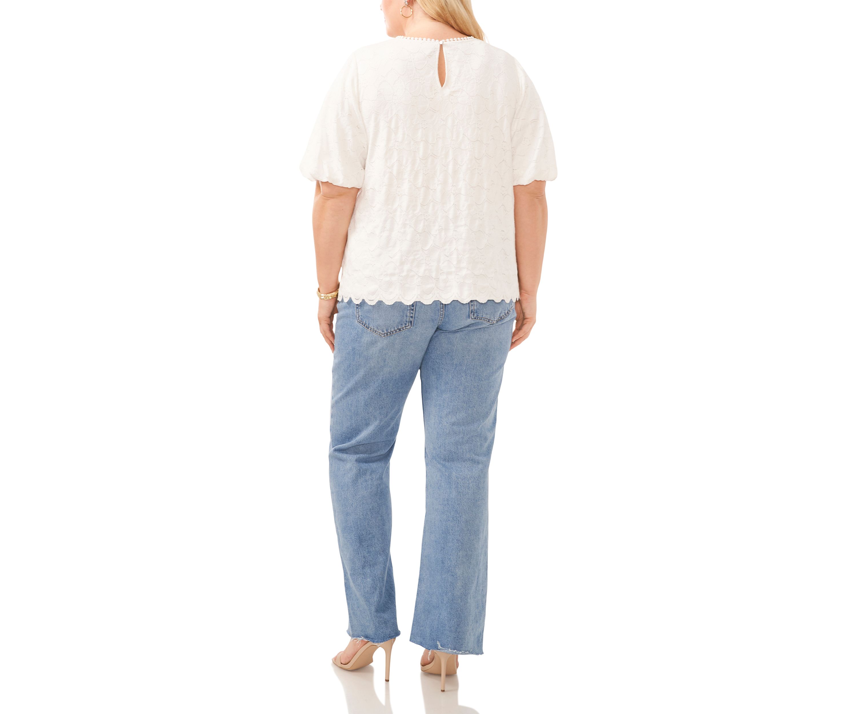Plus Size Puff Sleeve Blouse