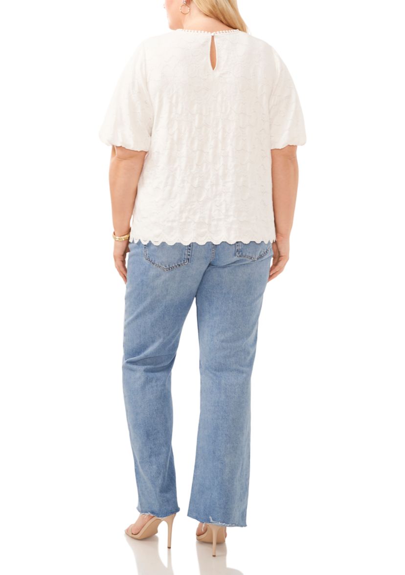 Plus Size Puff Sleeve Blouse