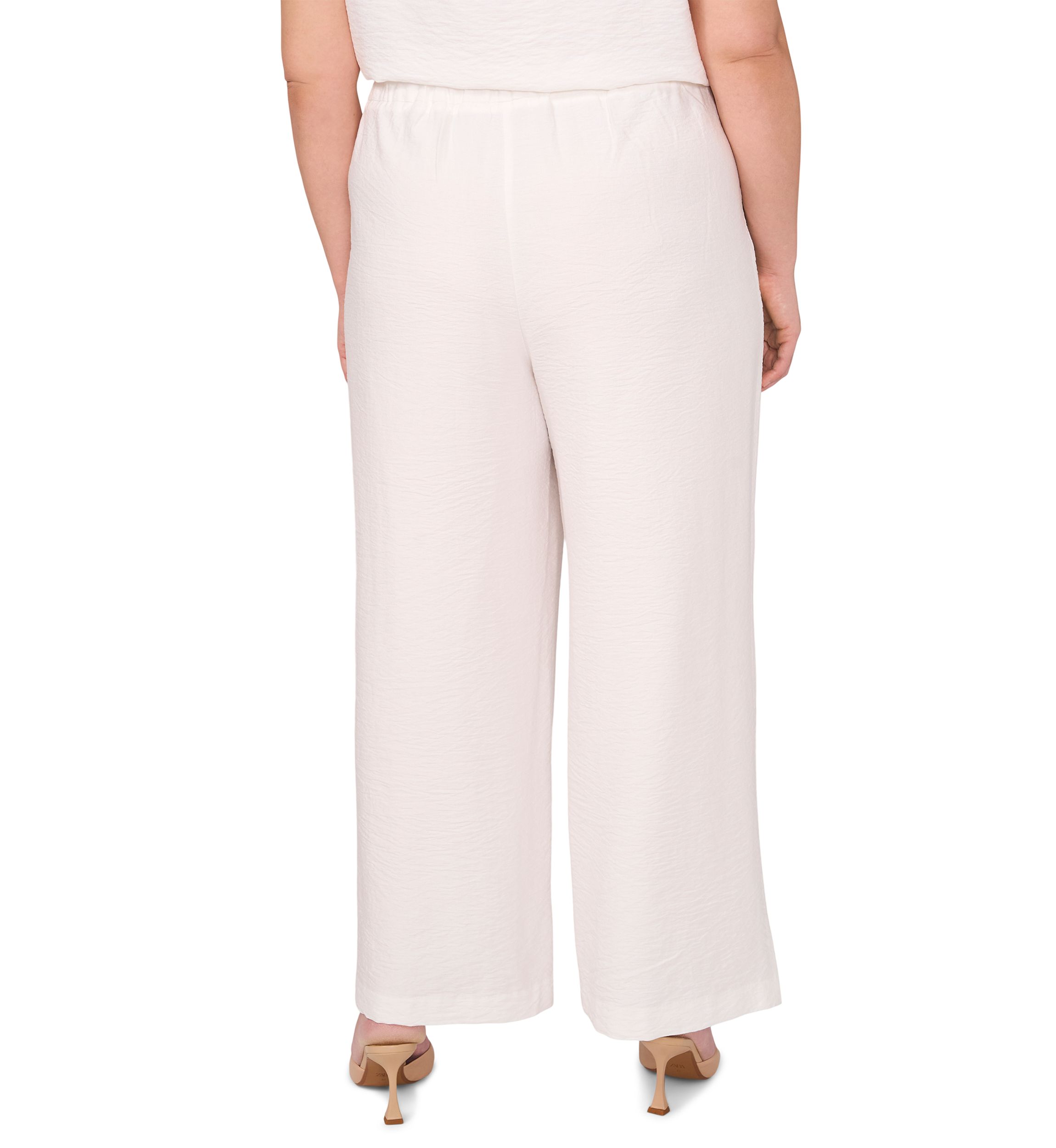 Plus Size Trim Detail Wide Leg Pants