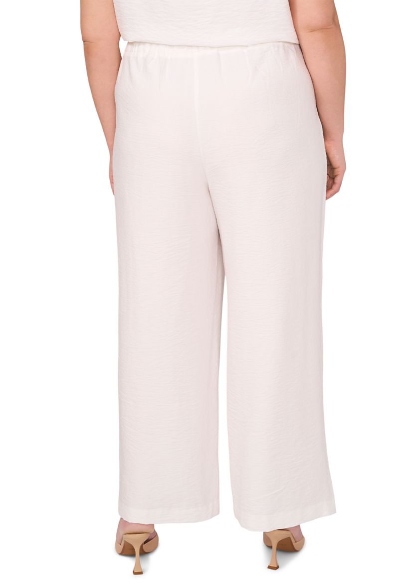 Plus Size Trim Detail Wide Leg Pants