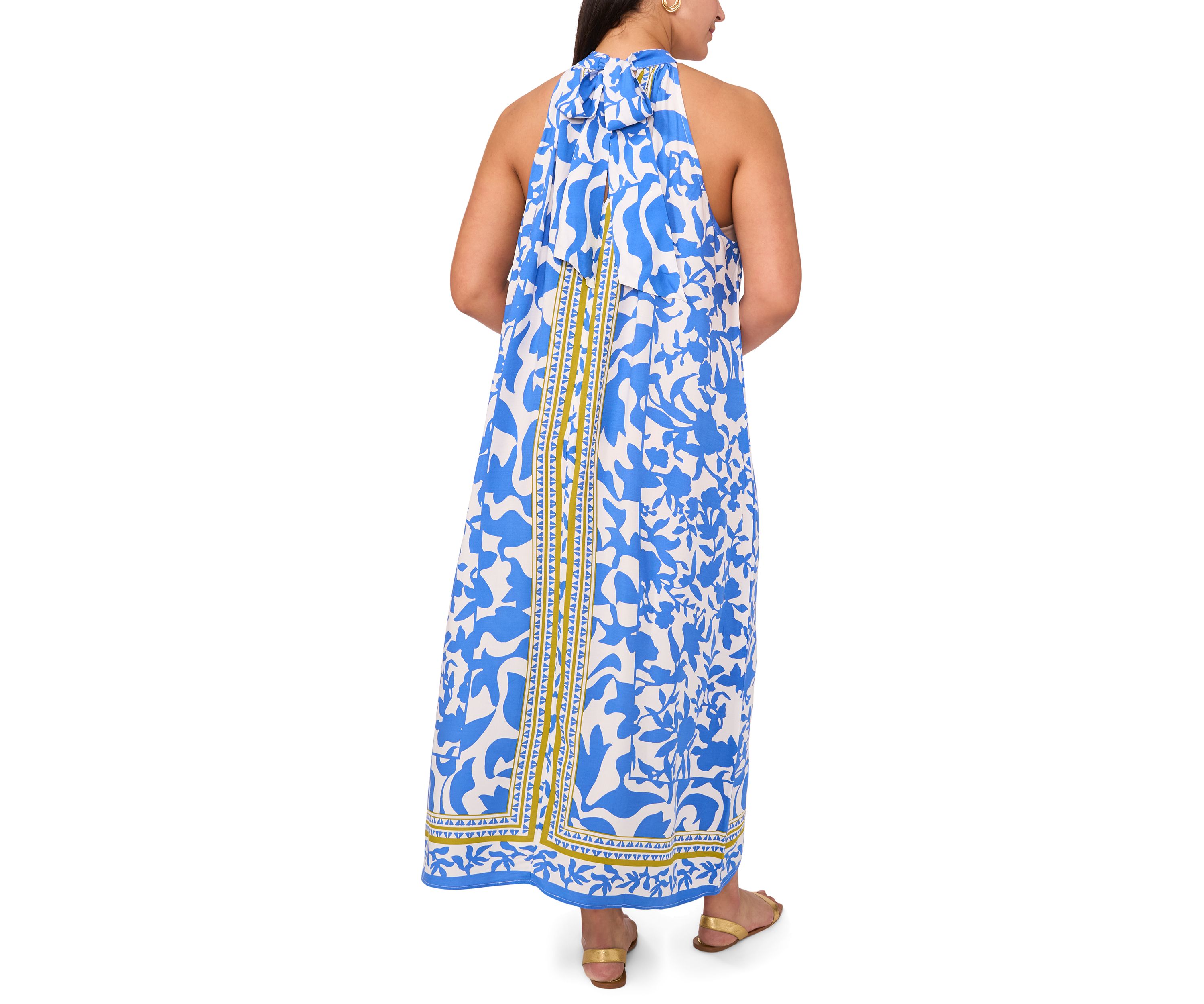 Plus Size Halter Neck Maxi Dress