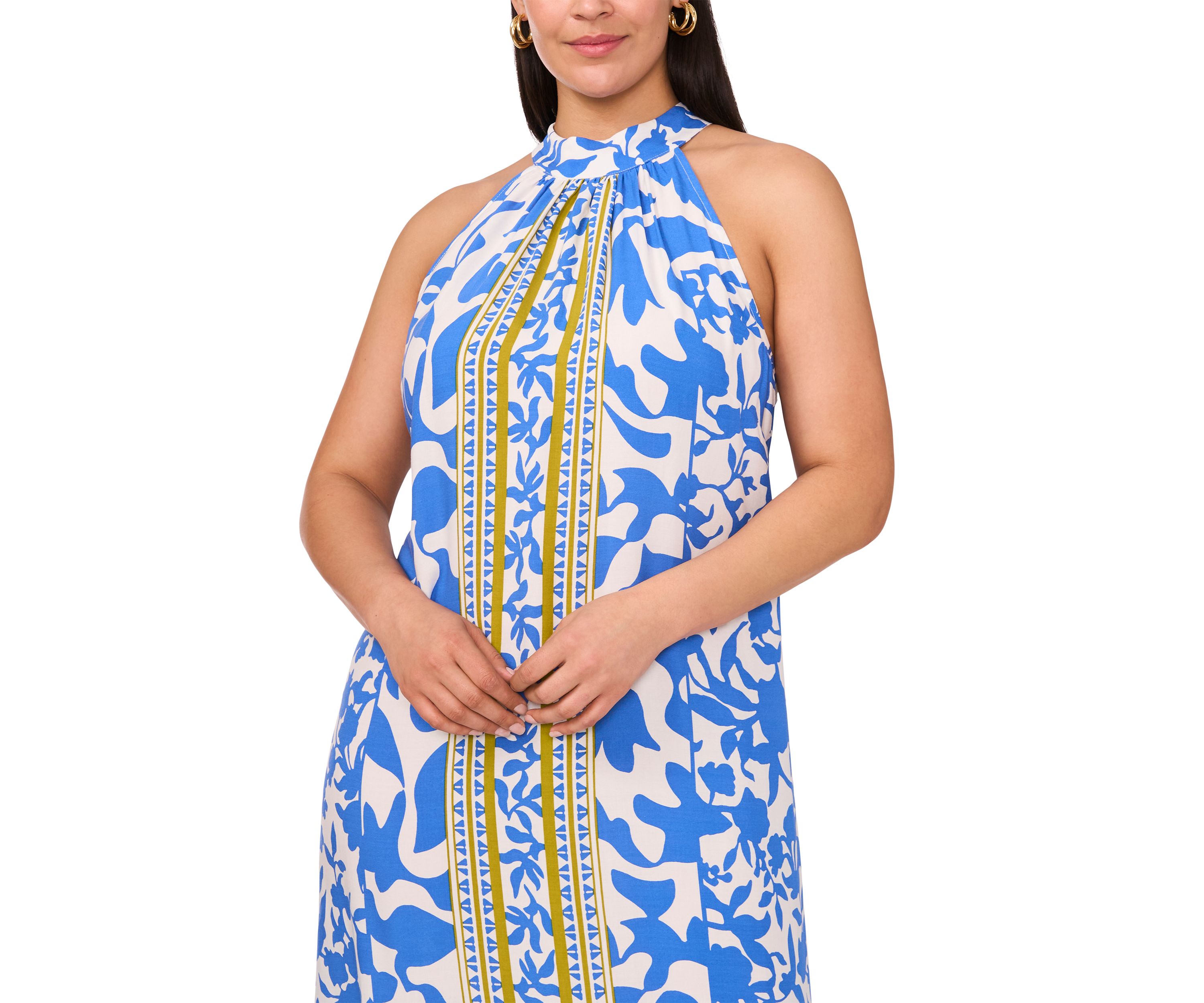 Plus Size Halter Neck Maxi Dress