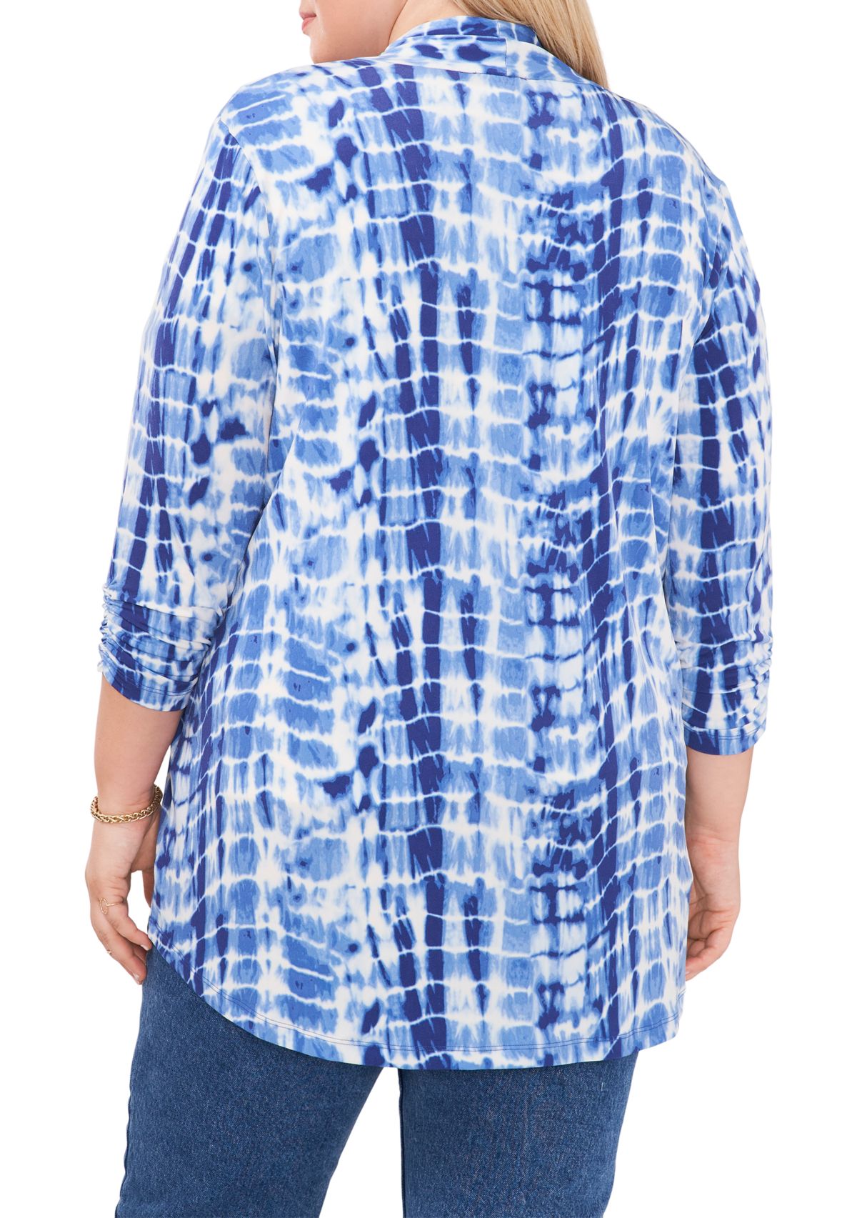 Plus Size Tie Dye Filters Cardigan