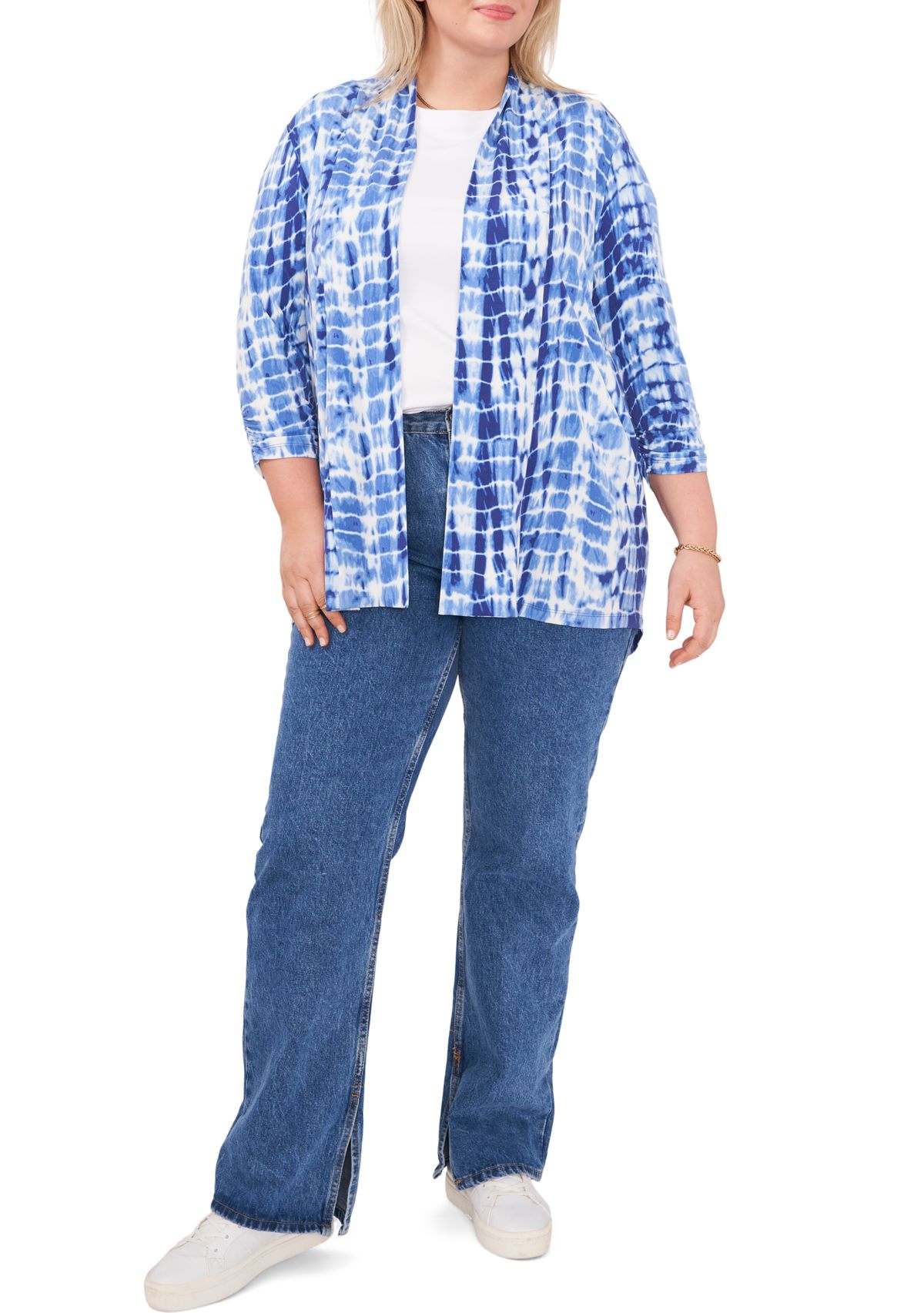 Plus Size Tie Dye Filters Cardigan