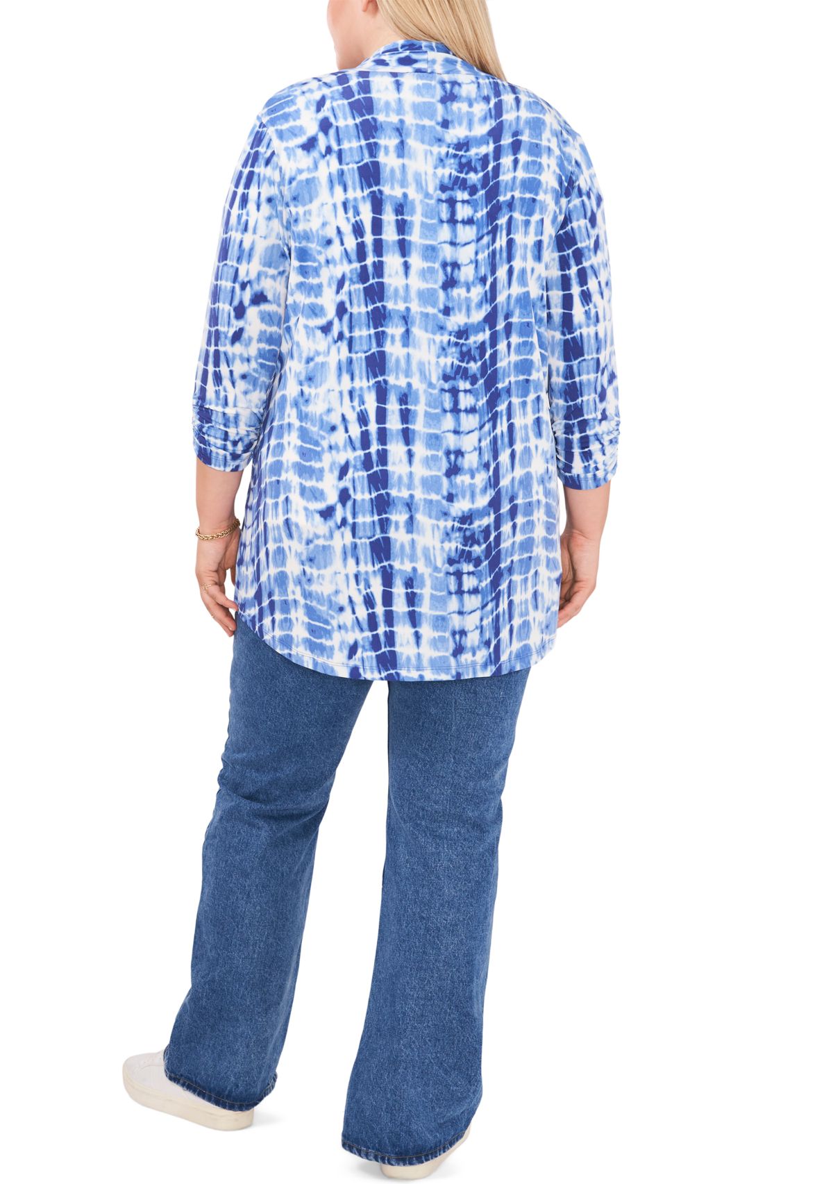 Plus Size Tie Dye Filters Cardigan