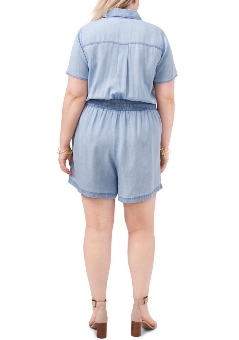 Plus Size Button Down Romper