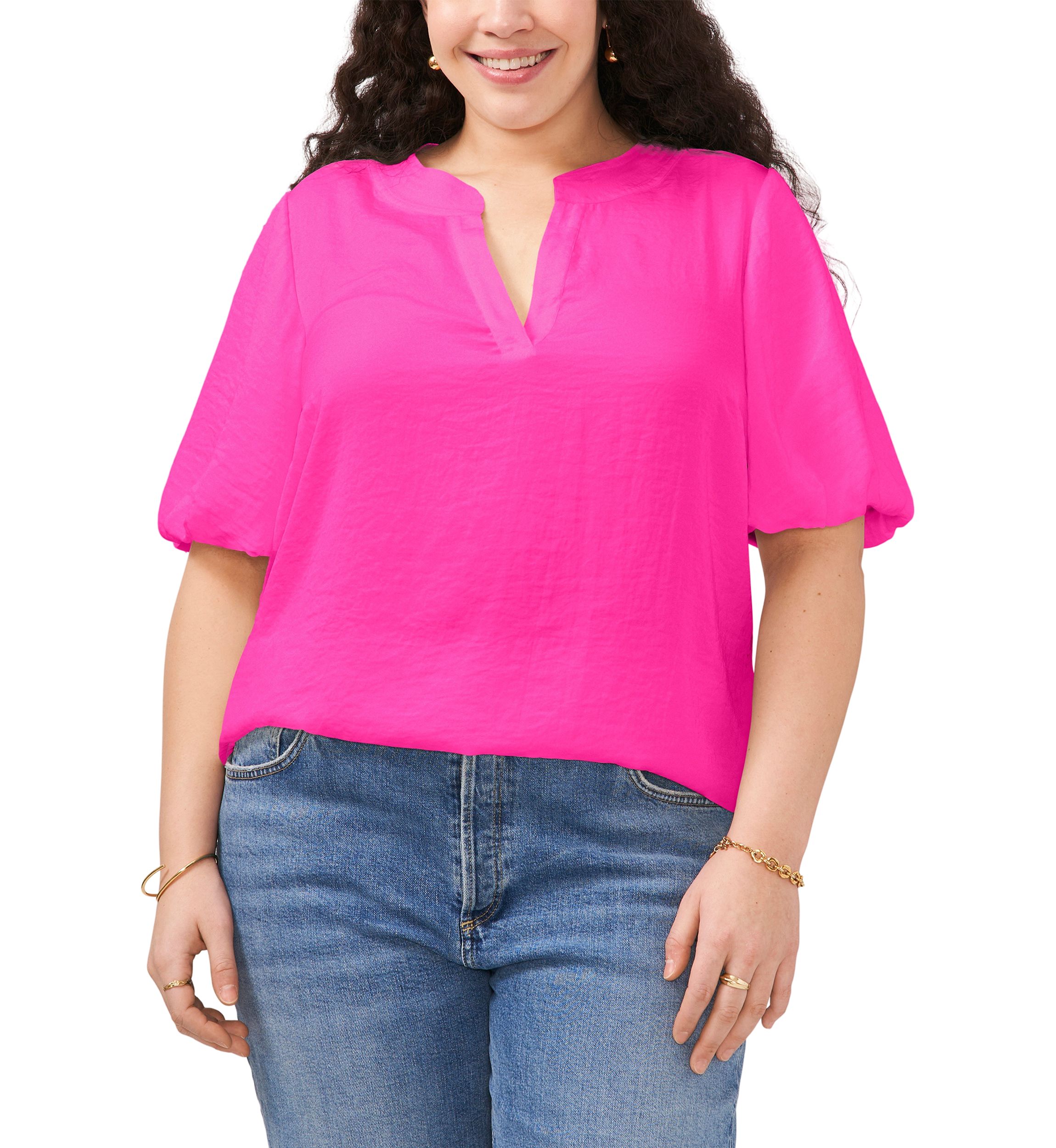 Plus Size Puff Sleeve Top