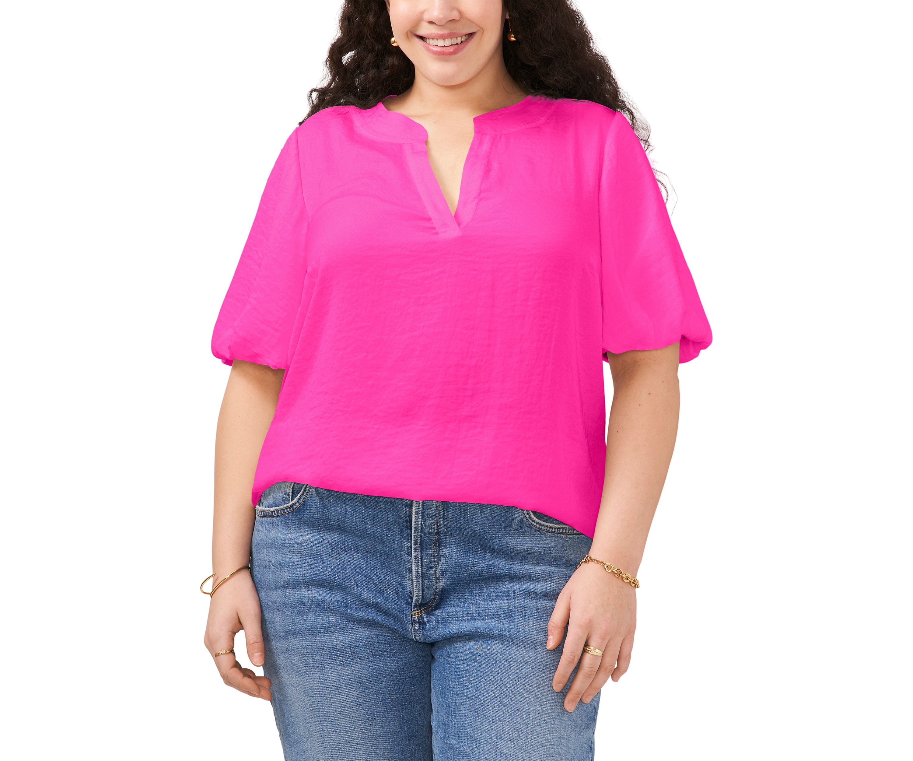 Plus Size Puff Sleeve Top