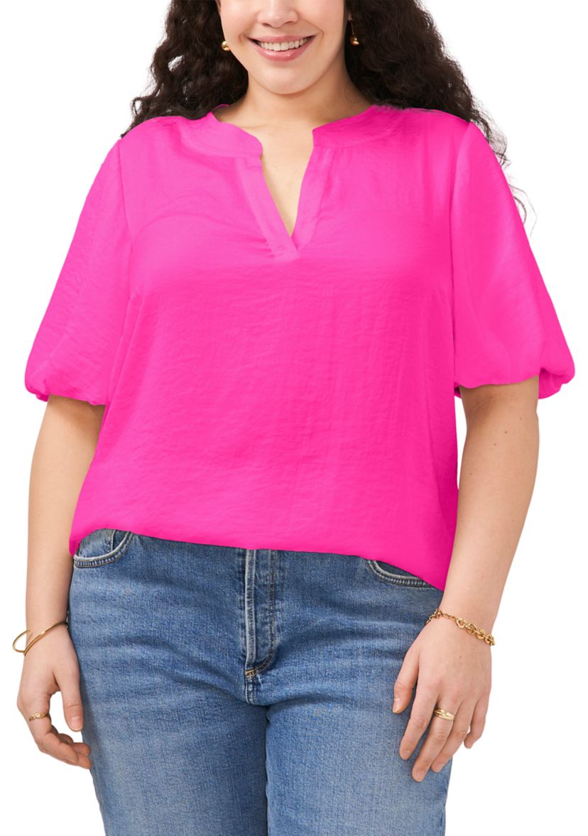 Plus Size Puff Sleeve Top