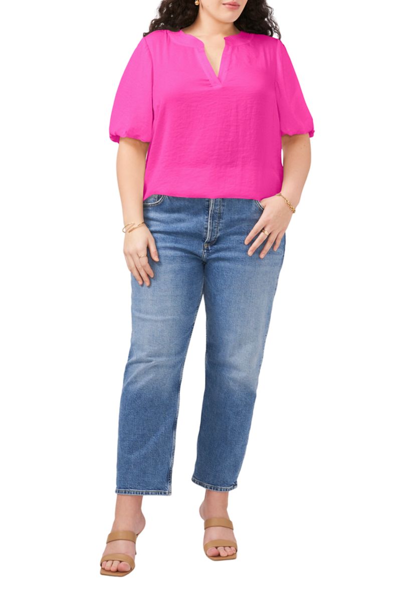 Plus Size Puff Sleeve Top