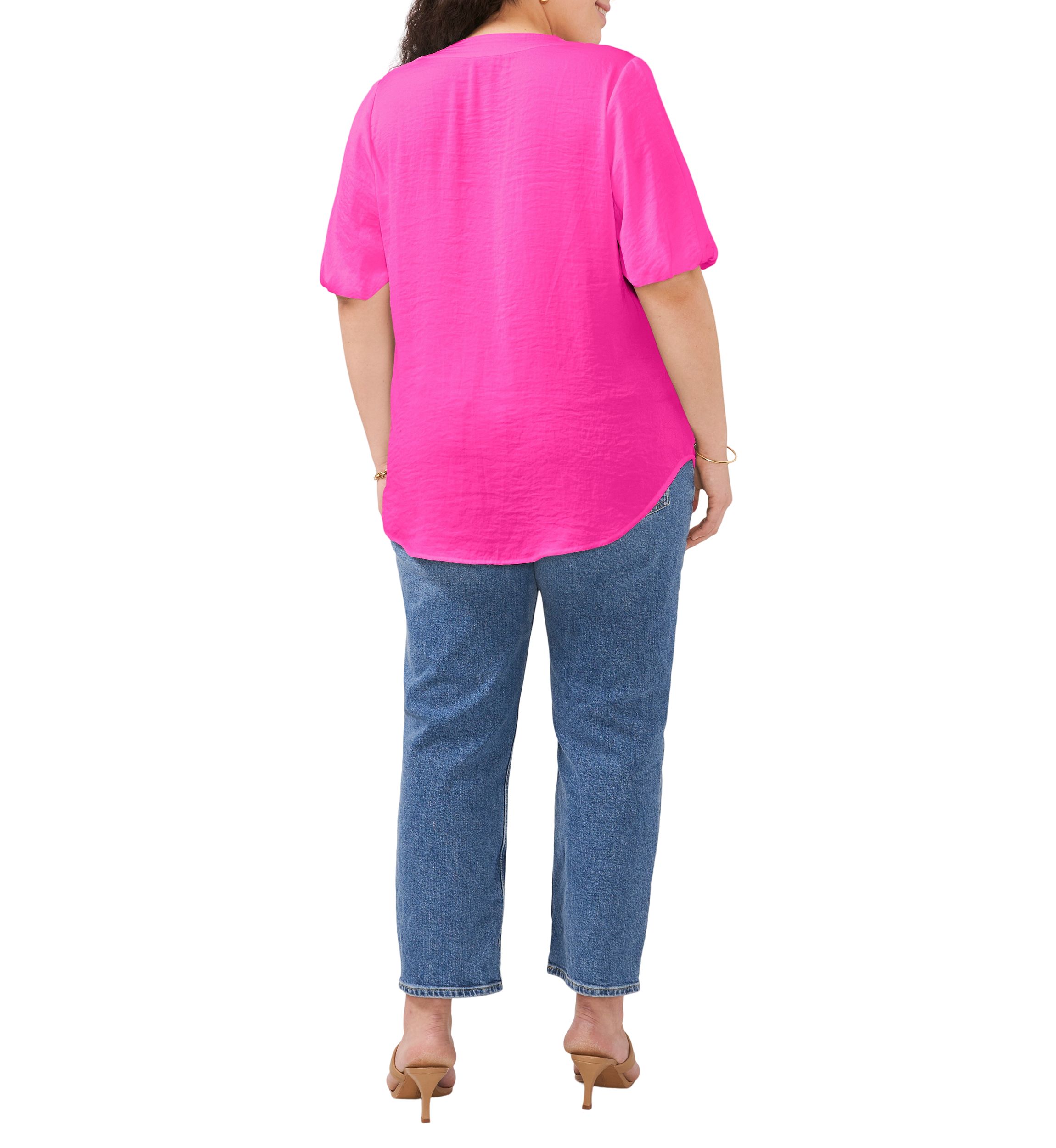 Plus Size Puff Sleeve Top