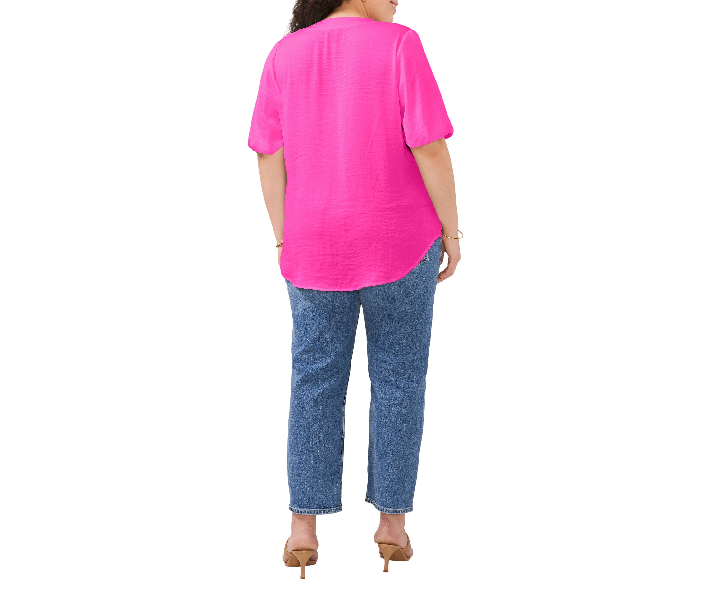 Plus Size Puff Sleeve Top