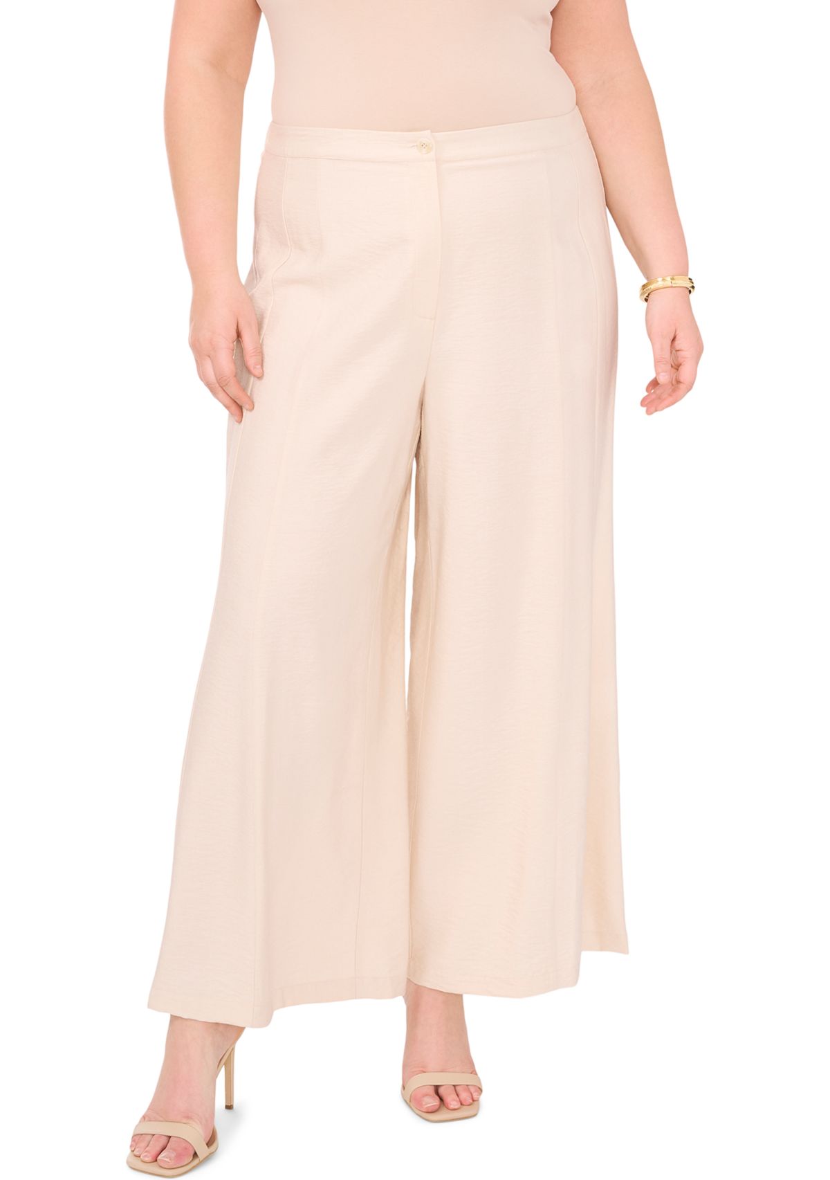 Plus Size Wide Leg Trousers