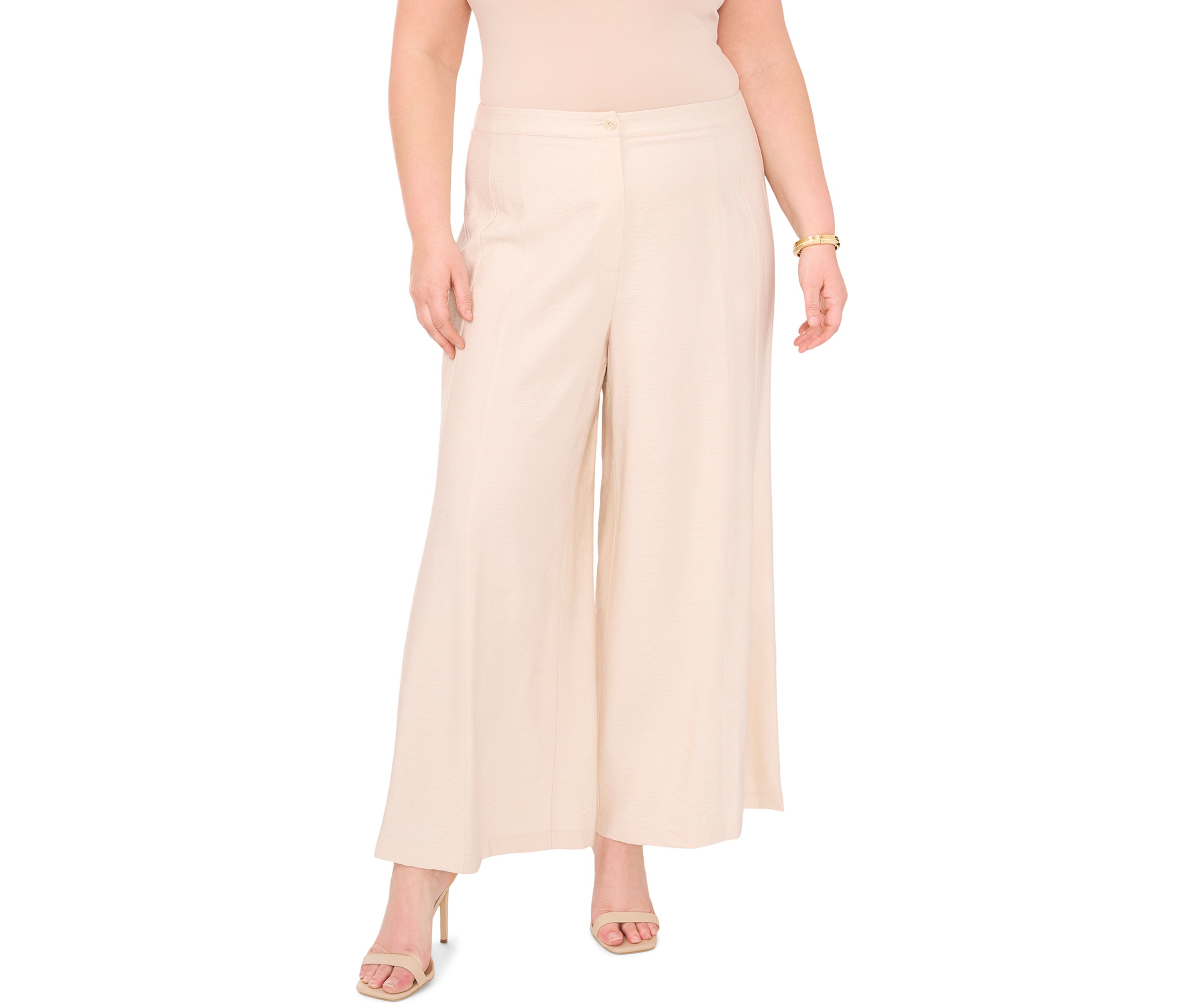 Plus Size Wide Leg Trousers