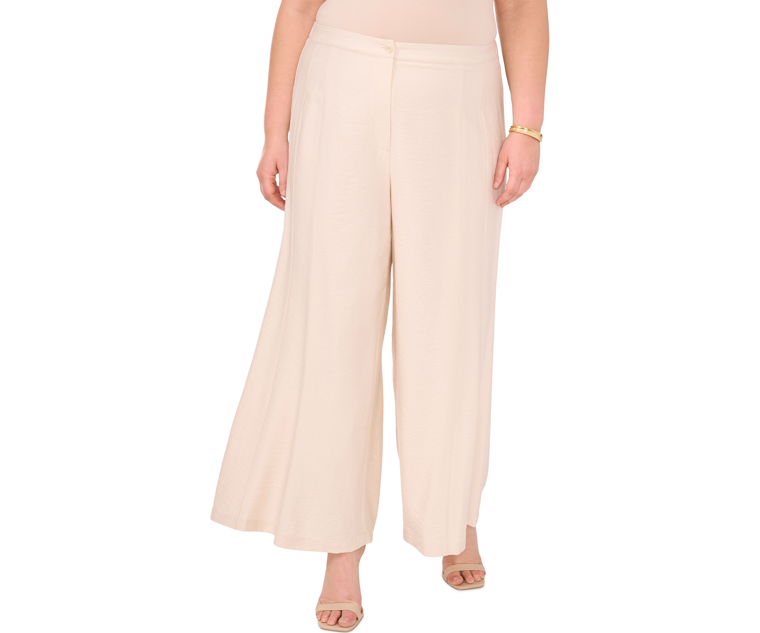 Plus Size Wide Leg Trousers