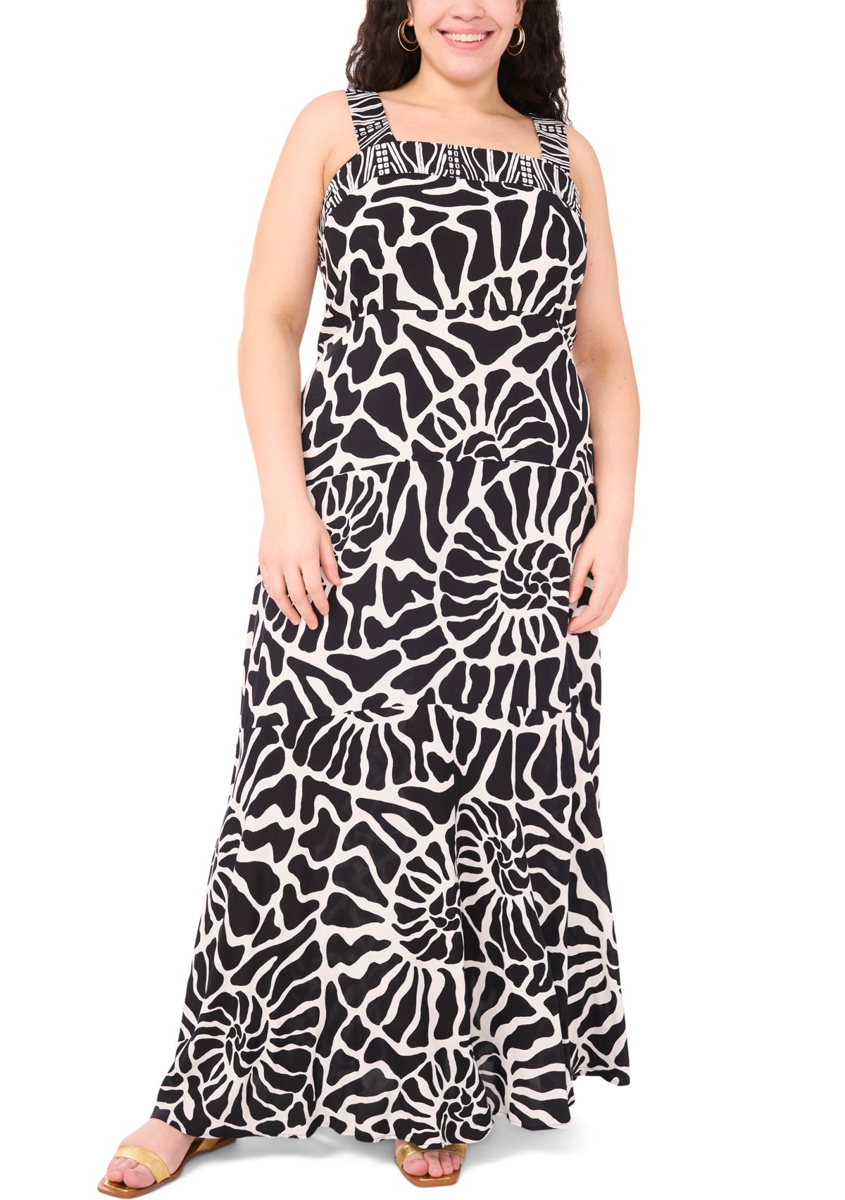 Plus Size Four Tier Maxi Dress