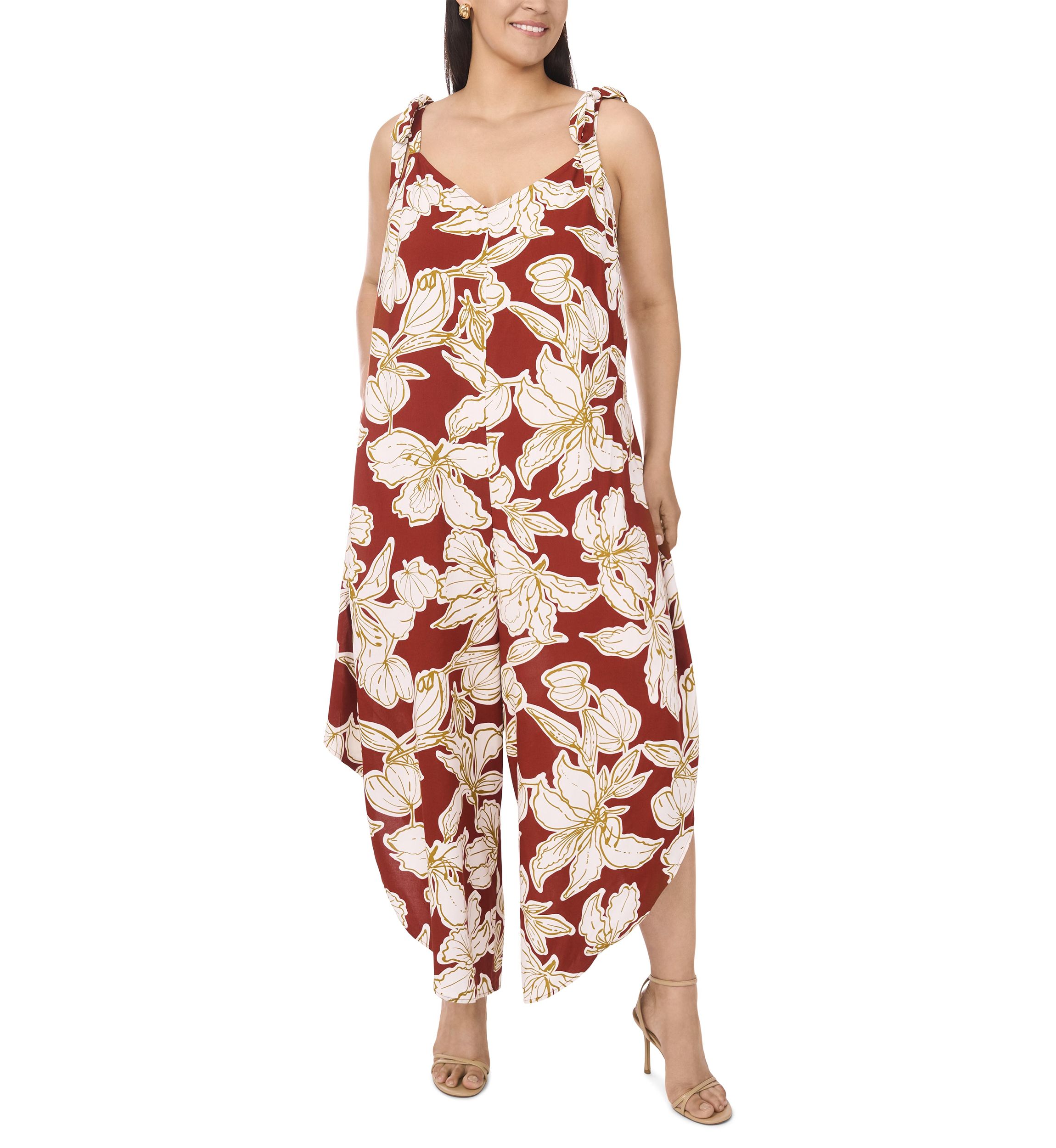 Vince Camuto Plus Size Tie Shoulder Jumpsuit Belk