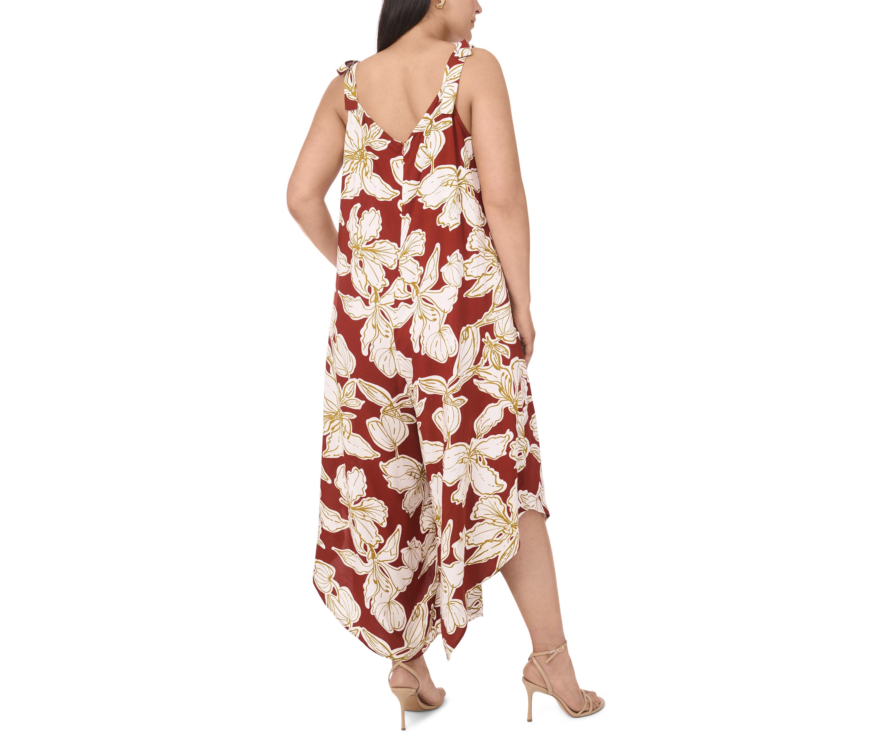 Plus Size Tie Shoulder Jumpsuit