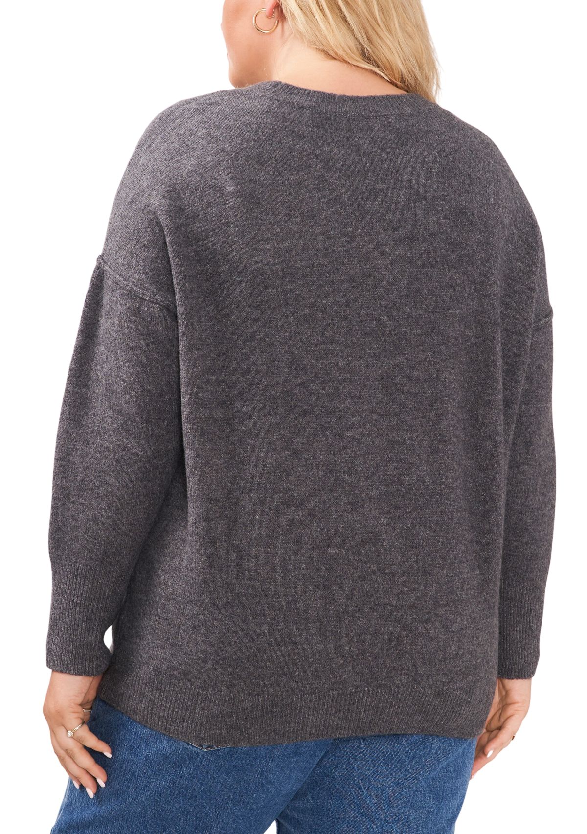 Plus Size Drop Shoulder Sweater 