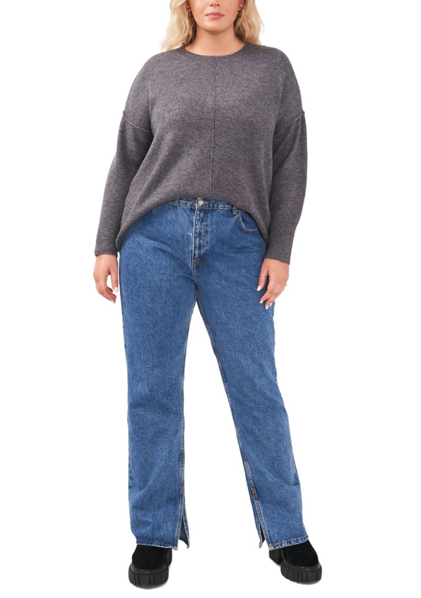 Plus Size Drop Shoulder Sweater 