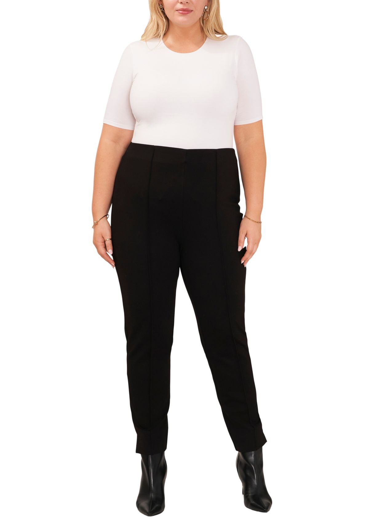 Plus Size Zipper Hem Pants