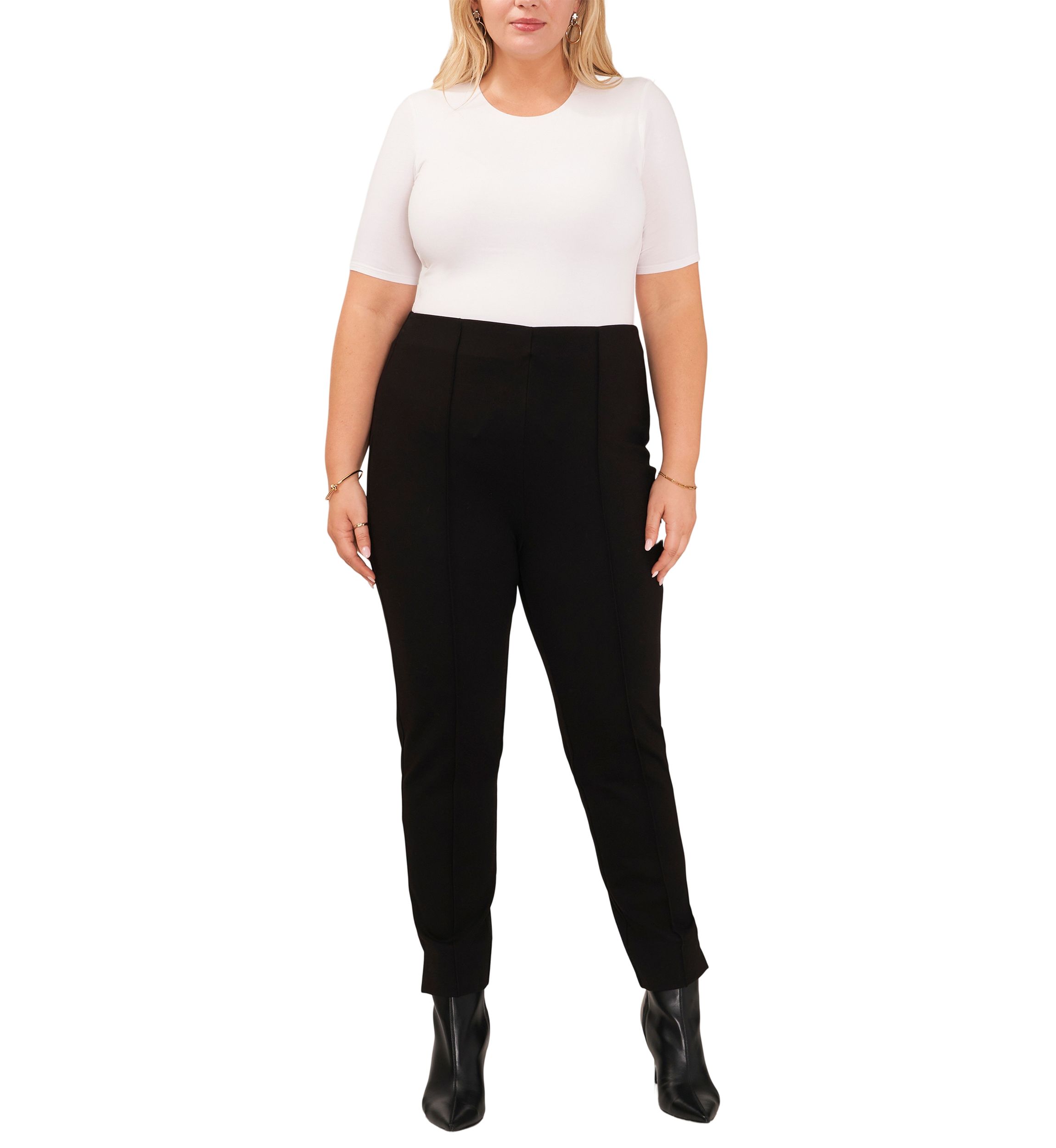 Plus Size Zipper Hem Pants