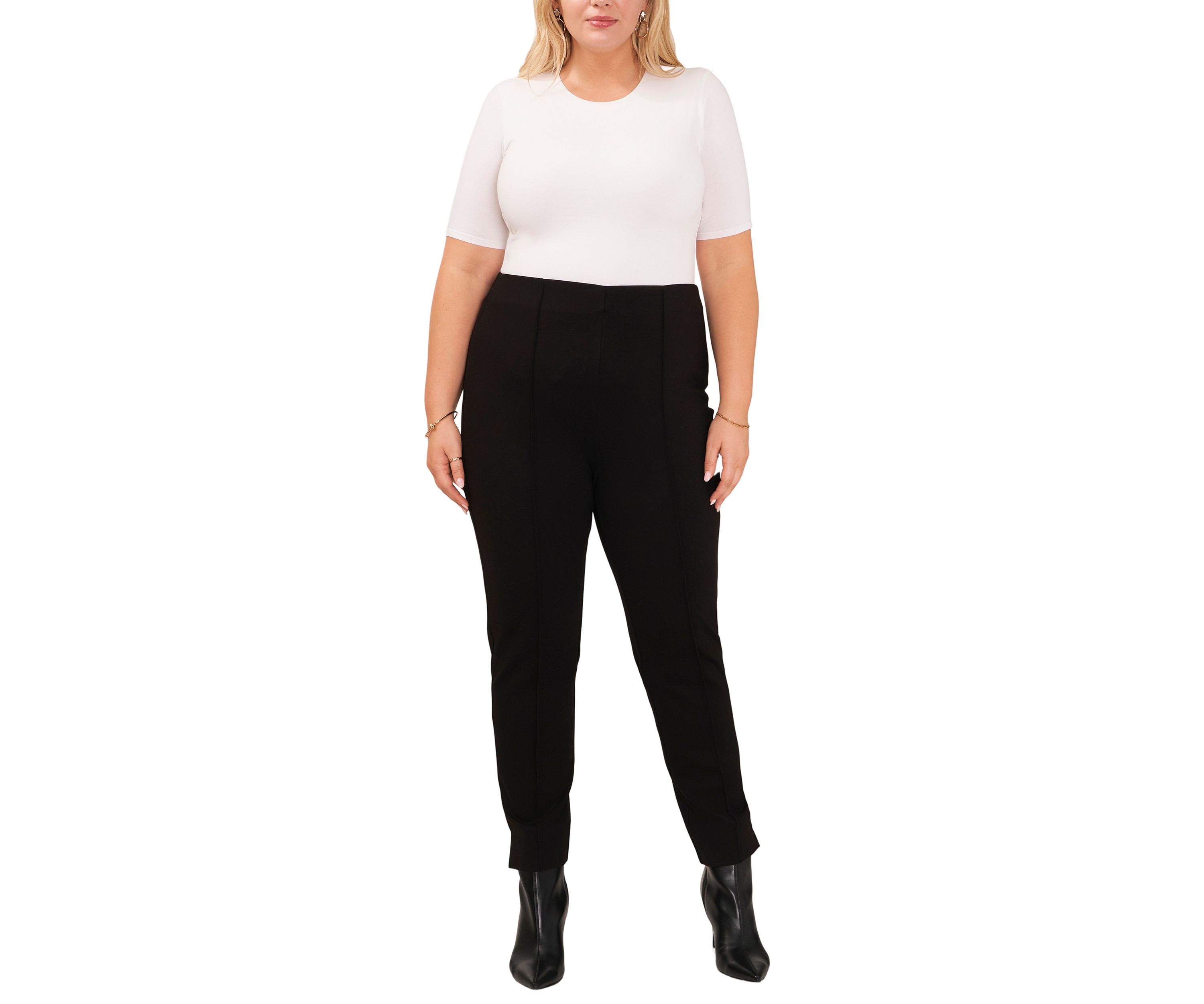 Plus Size Zipper Hem Pants
